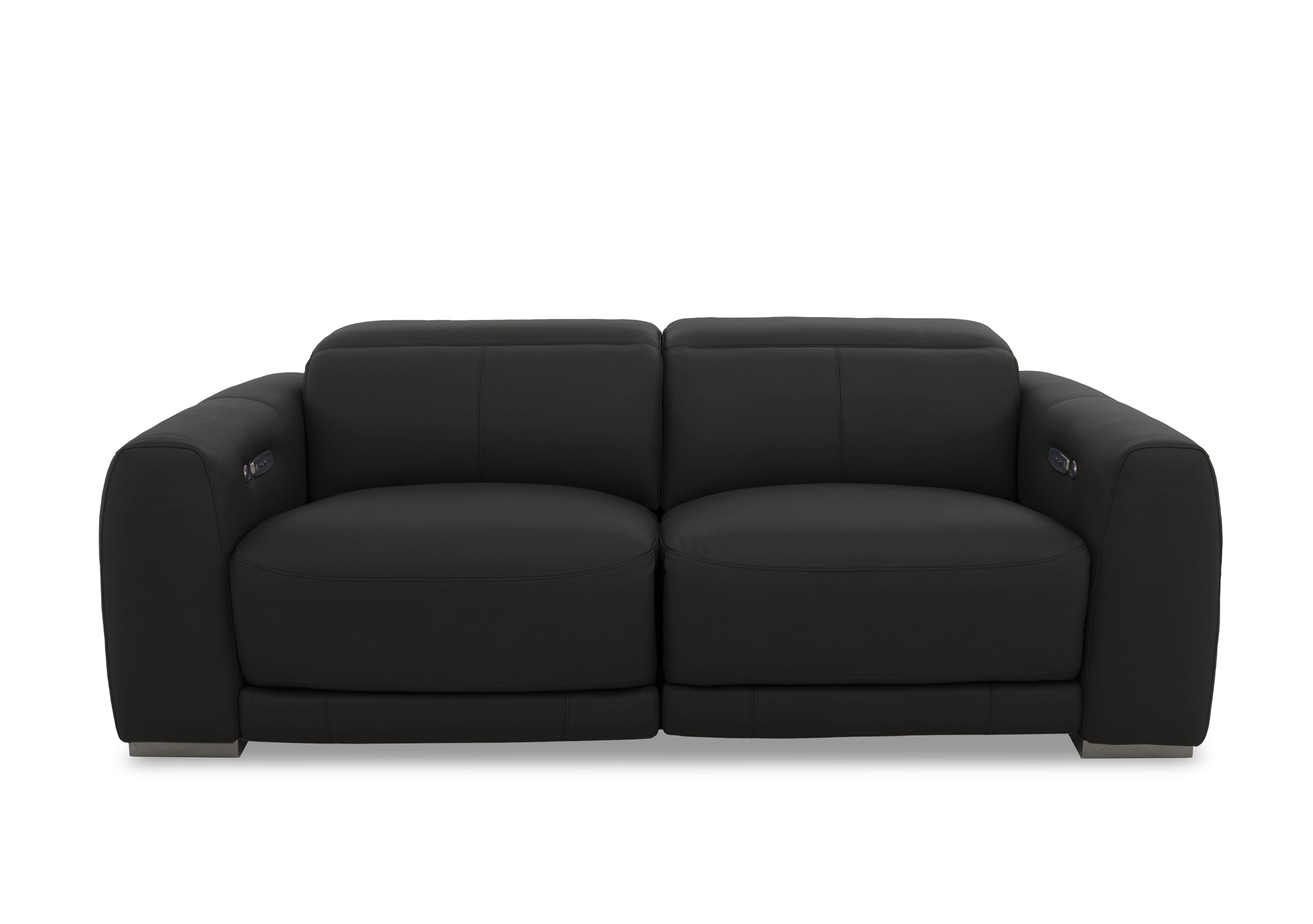 Edison Large Leather 3 Seater Sofa in Nw-520e Black Gm on Furniture Village