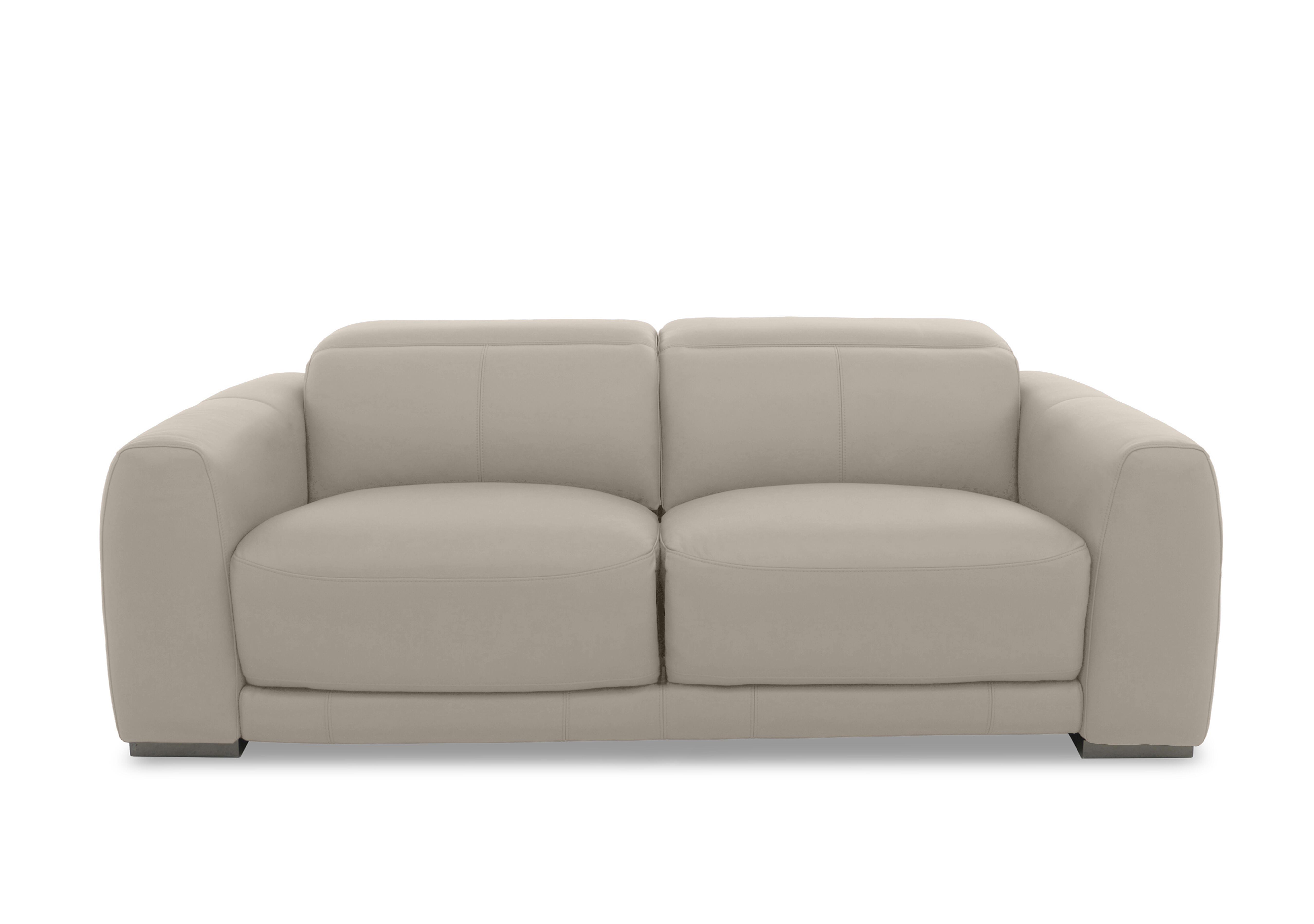 Edison Large Leather 3 Seater Sofa in Nw-946b Feather Grey Gm on Furniture Village