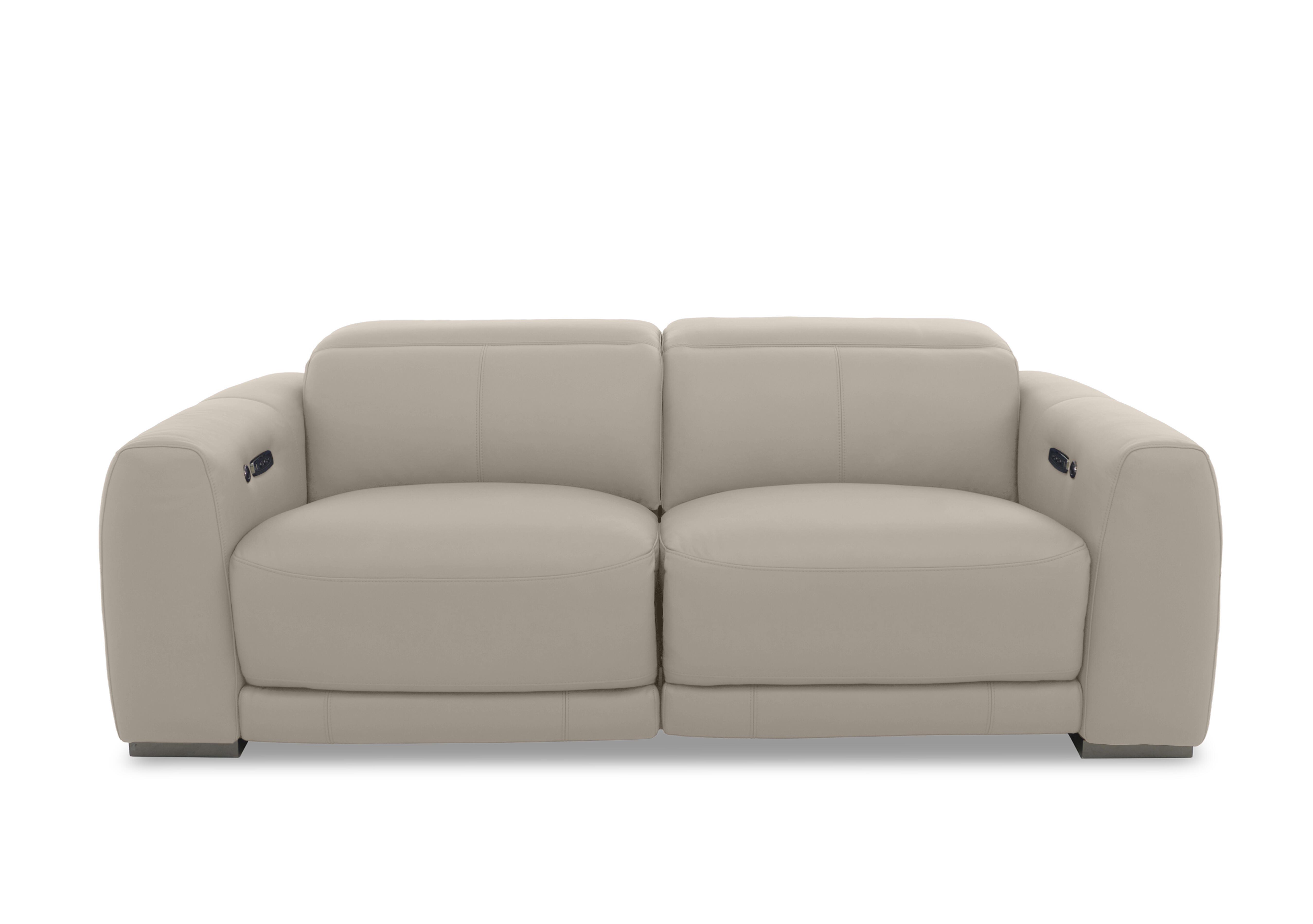 Edison Large Leather 3 Seater Sofa in Nw-946b Feather Grey Gm on Furniture Village