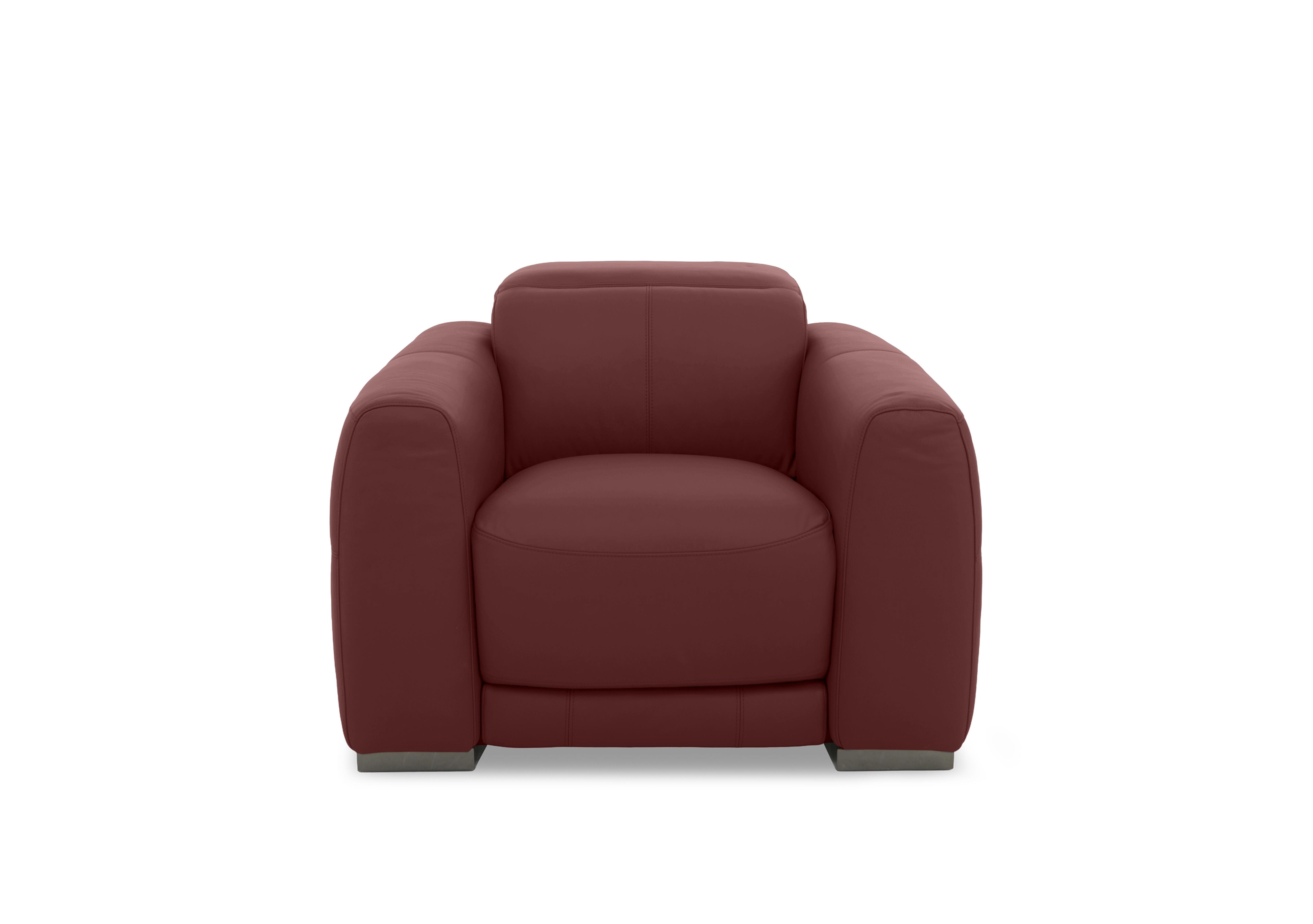 Edison Leather Chair in Nw-035c Deep Red Gm on Furniture Village
