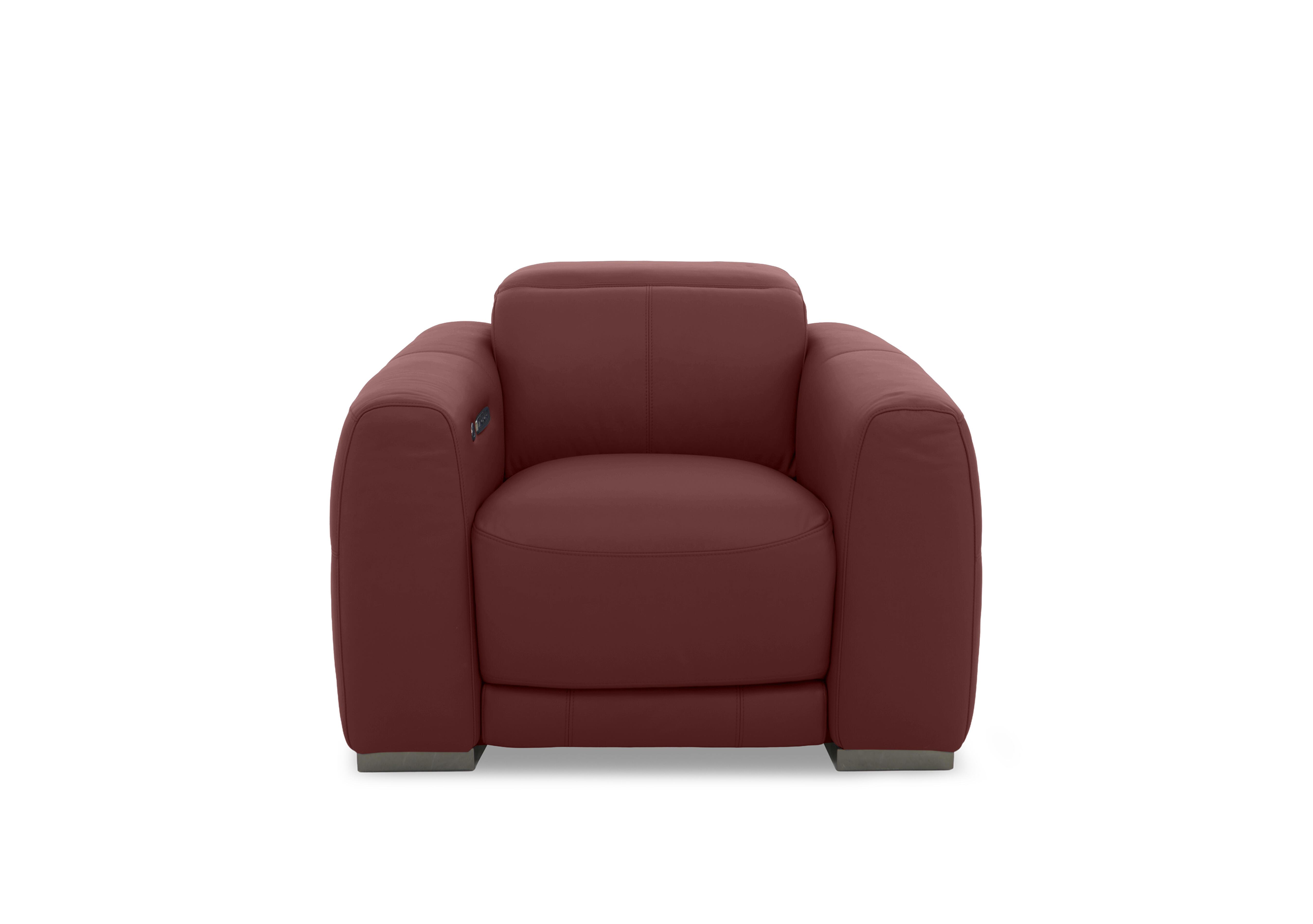 Edison Leather Chair in Nw-035c Deep Red Gm on Furniture Village