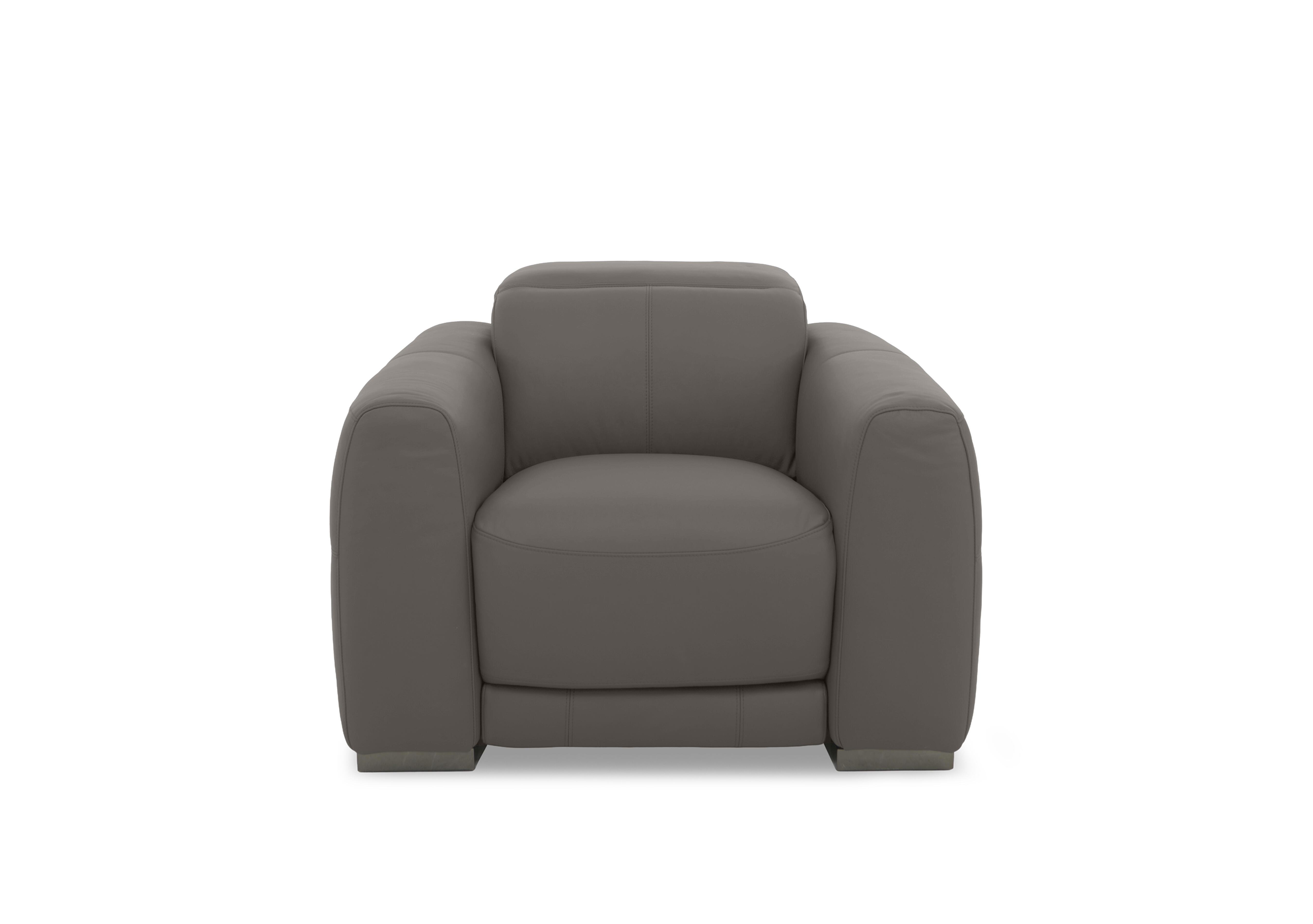 Edison Leather Chair in Nw-042e Elephant Gm on Furniture Village