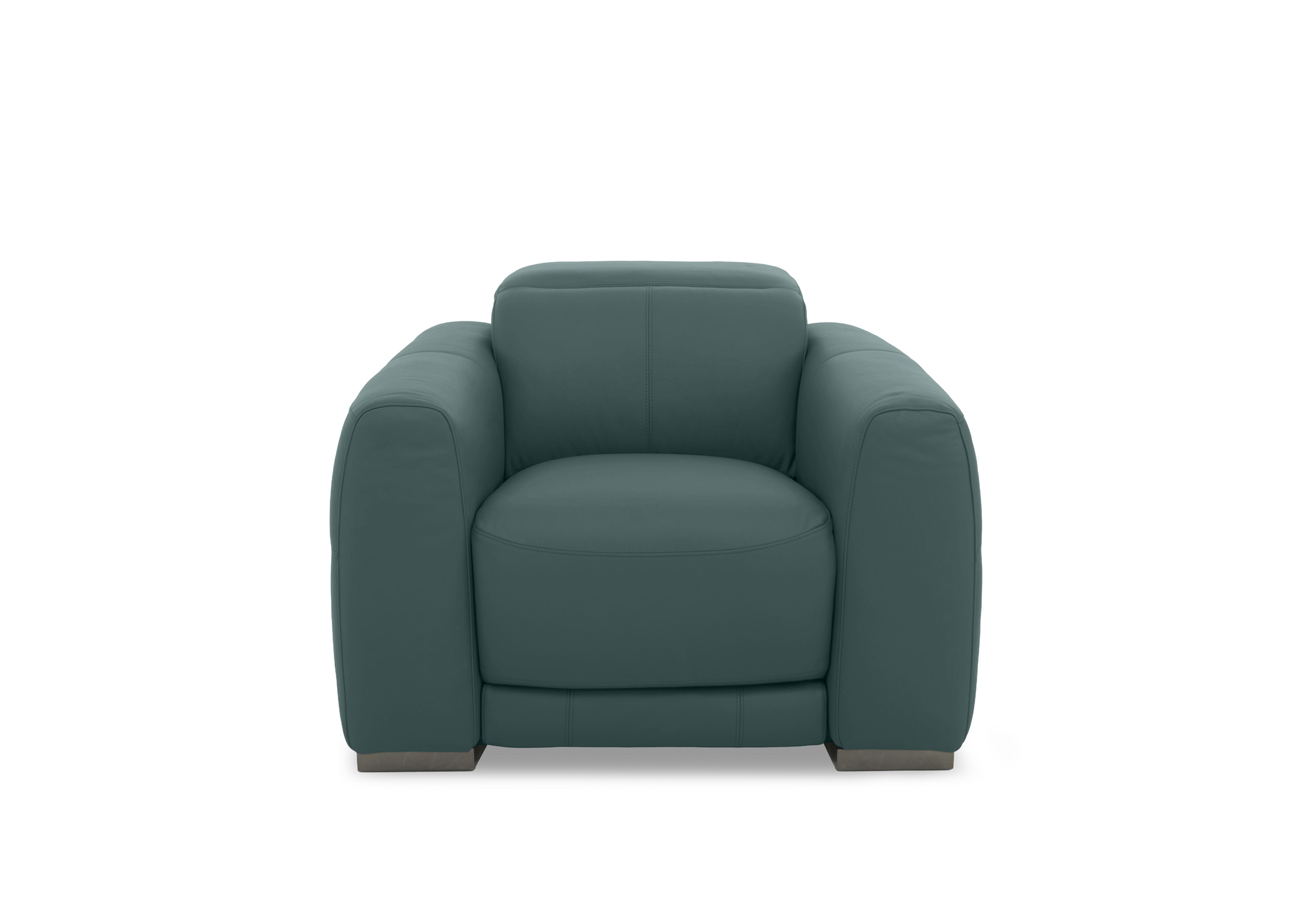 Edison Leather Chair in Nw-301e Lake Green Gm on Furniture Village