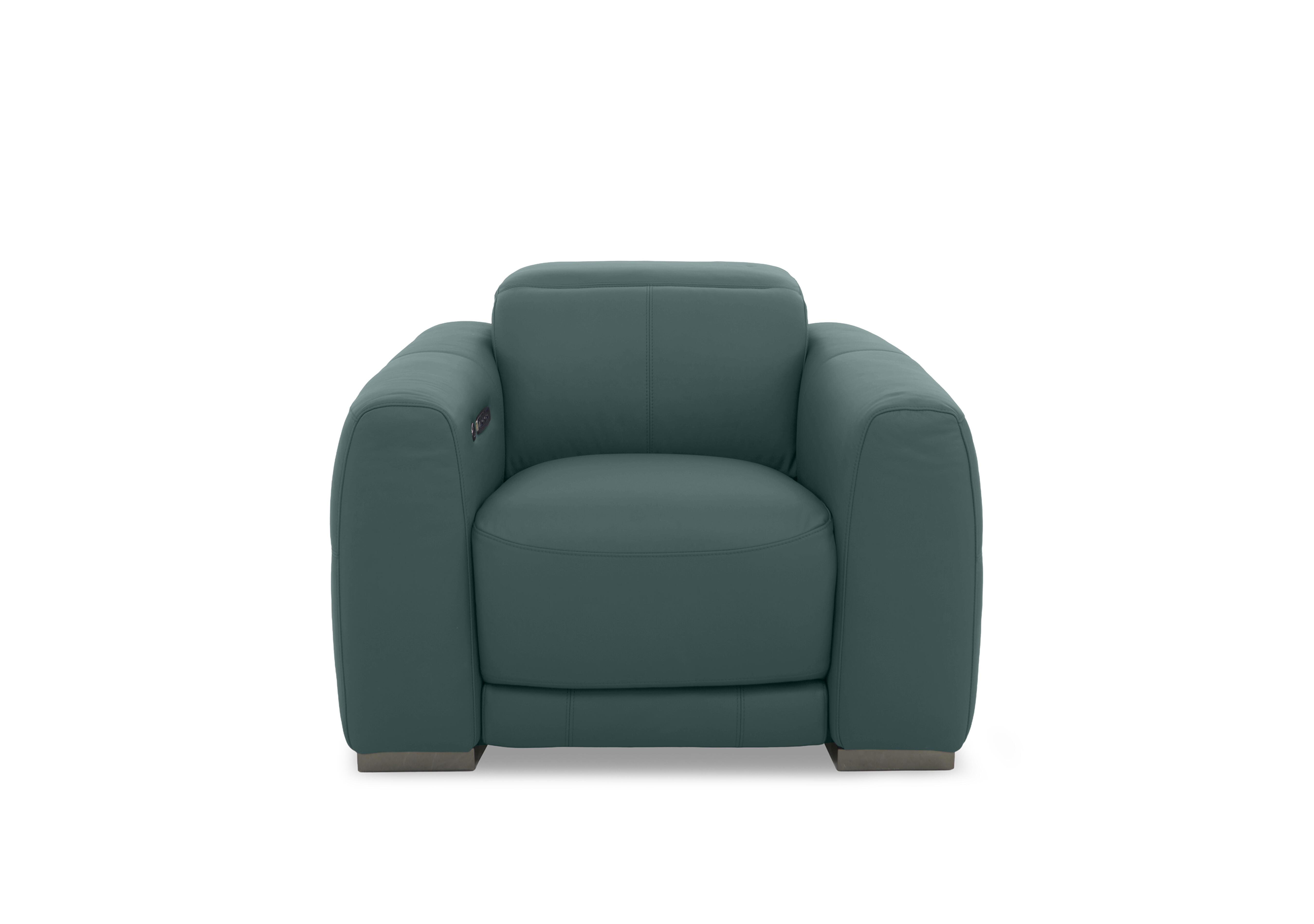 Edison Leather Chair in Nw-301e Lake Green Gm on Furniture Village