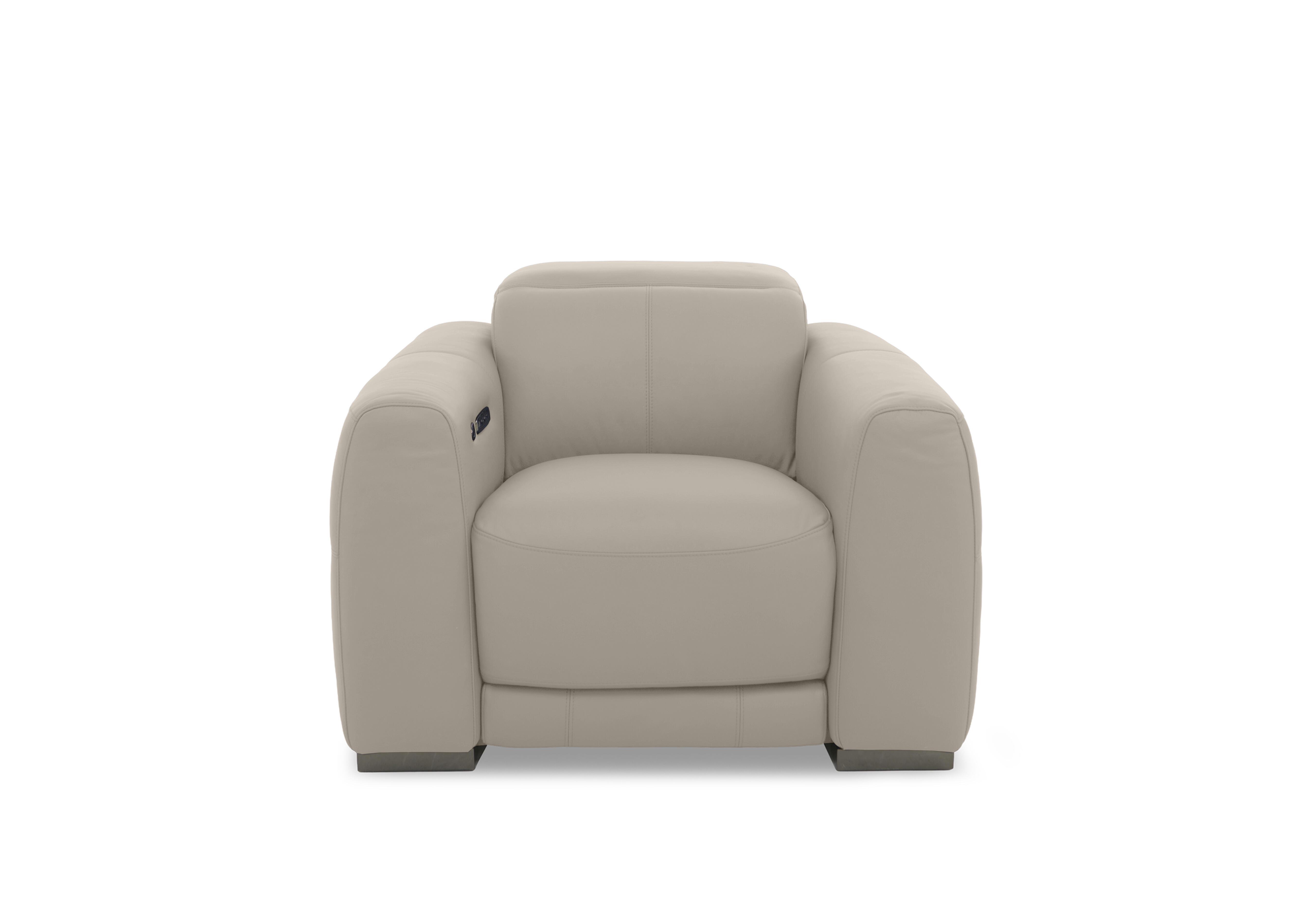 Edison Leather Chair in Nw-946b Feather Grey Gm on Furniture Village