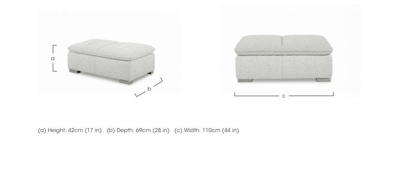 Edison Fabric Storage Chair Stool in  on Furniture Village