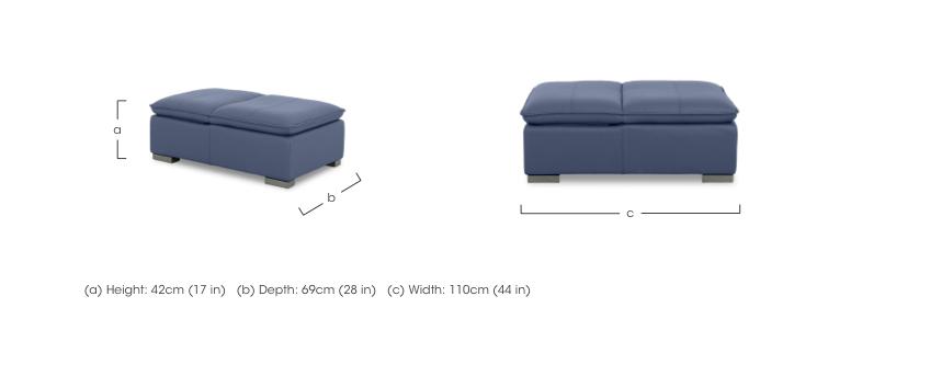 Edison Leather Storage Chair Stool in  on Furniture Village