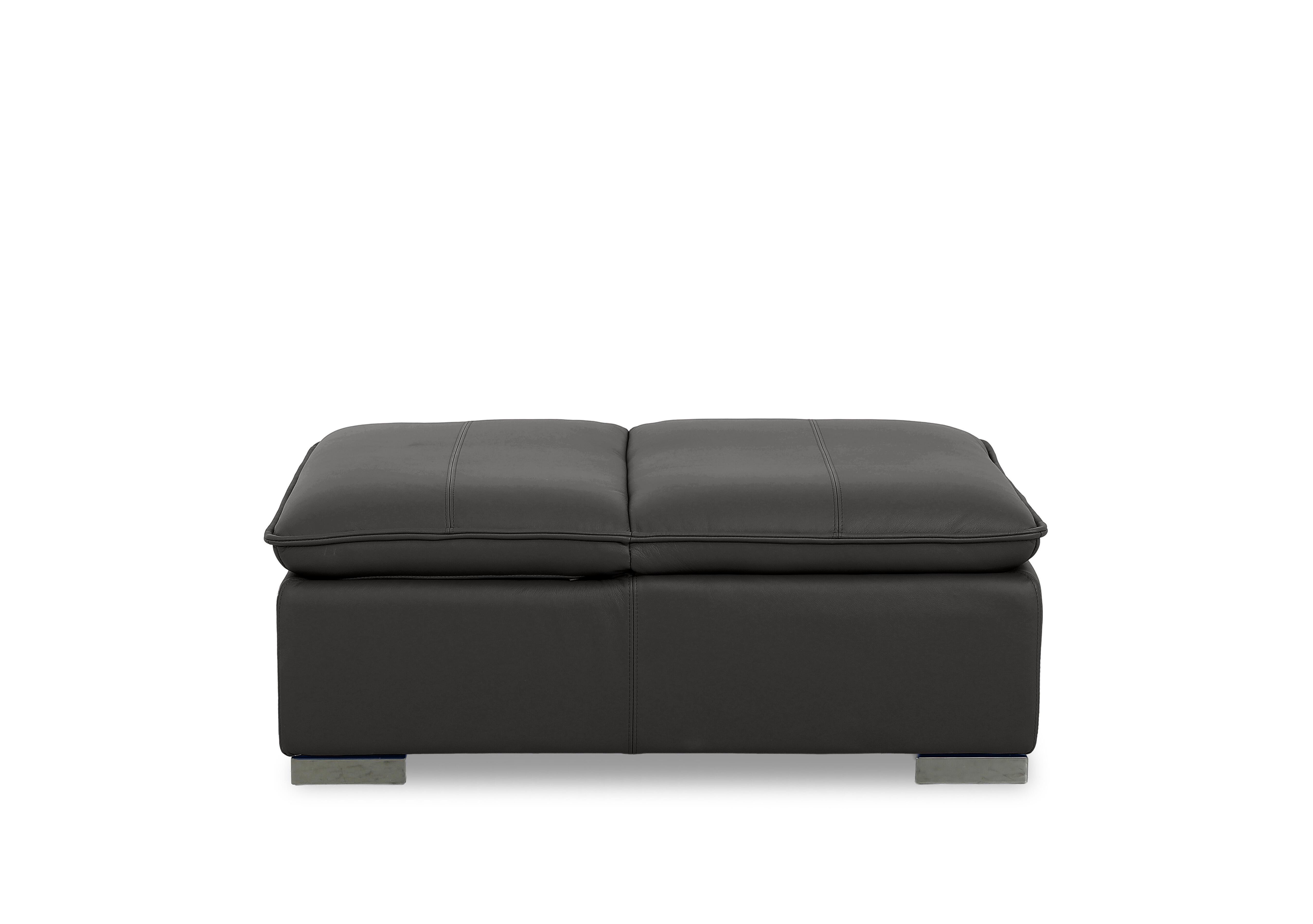 Edison Leather Storage Chair Stool in Nw-517e Shale Grey Gm on Furniture Village