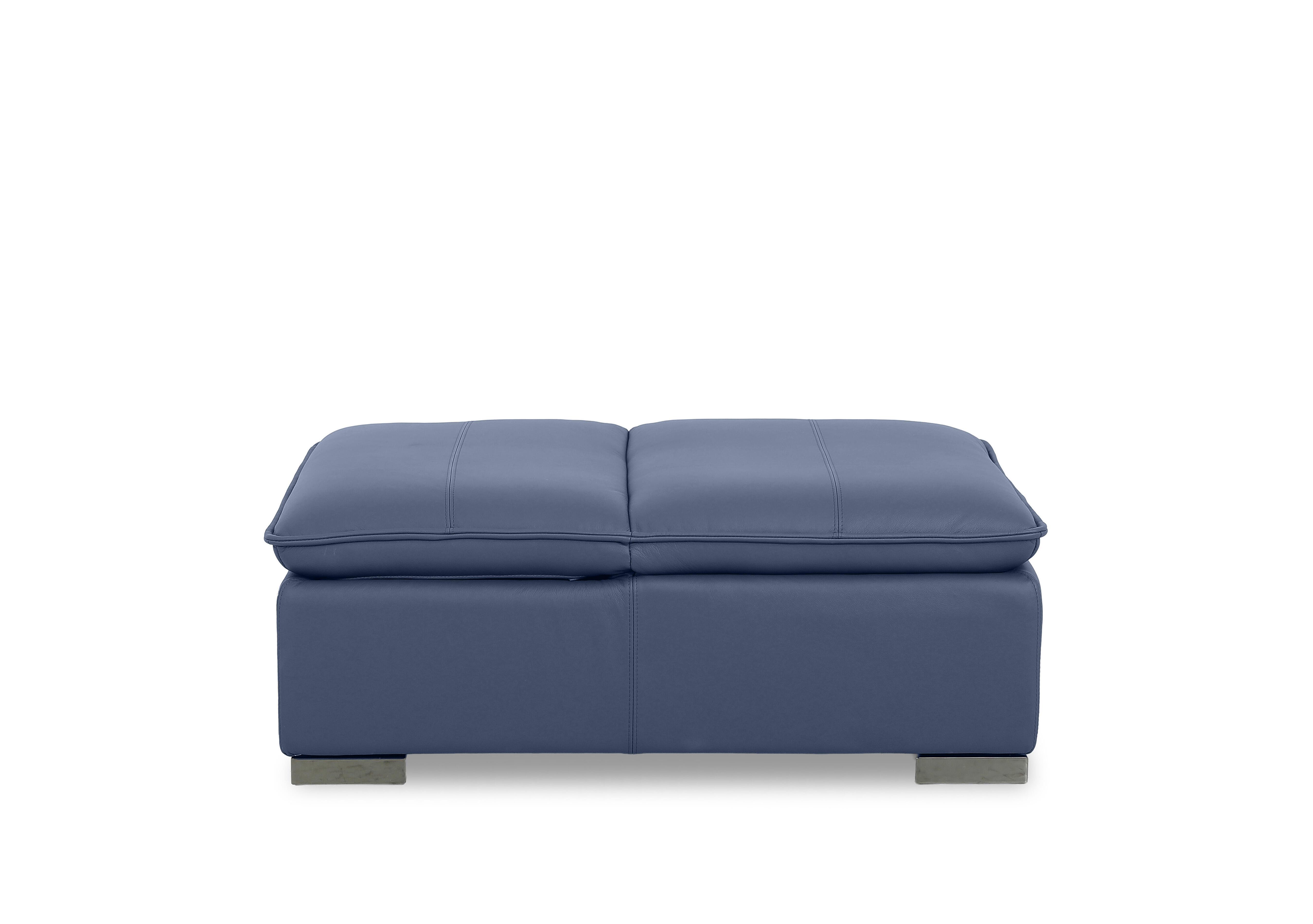 Edison Leather Storage Chair Stool in Nw-681e Ocean Gm on Furniture Village