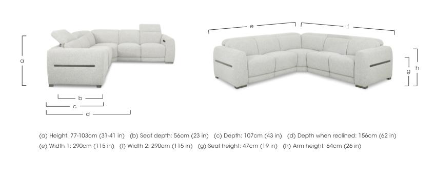 Edison Large Fabric Corner Sofa in  on Furniture Village