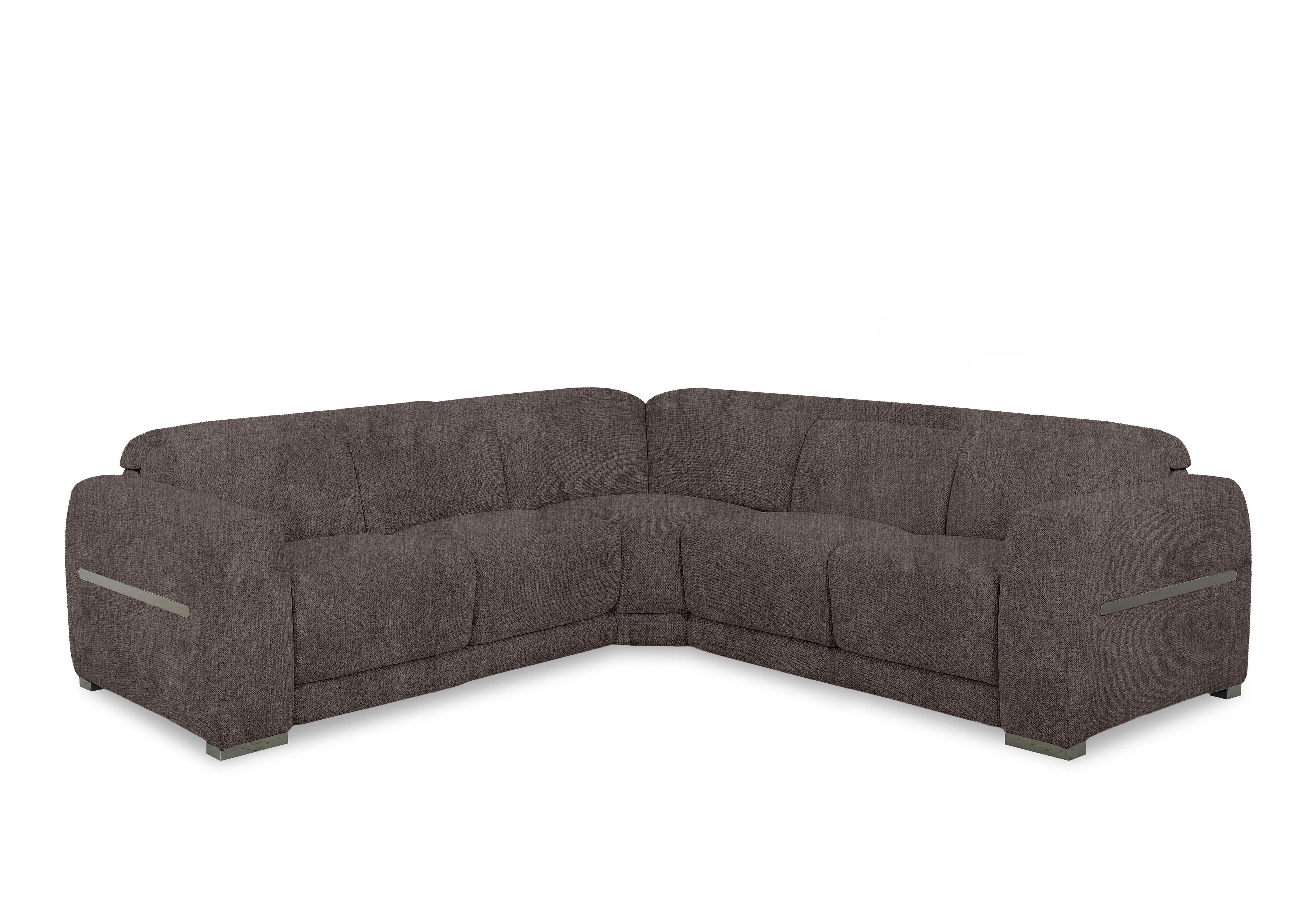 Edison Large Fabric Corner Sofa in Fab-Crn-R102 Cacao Gm on Furniture Village