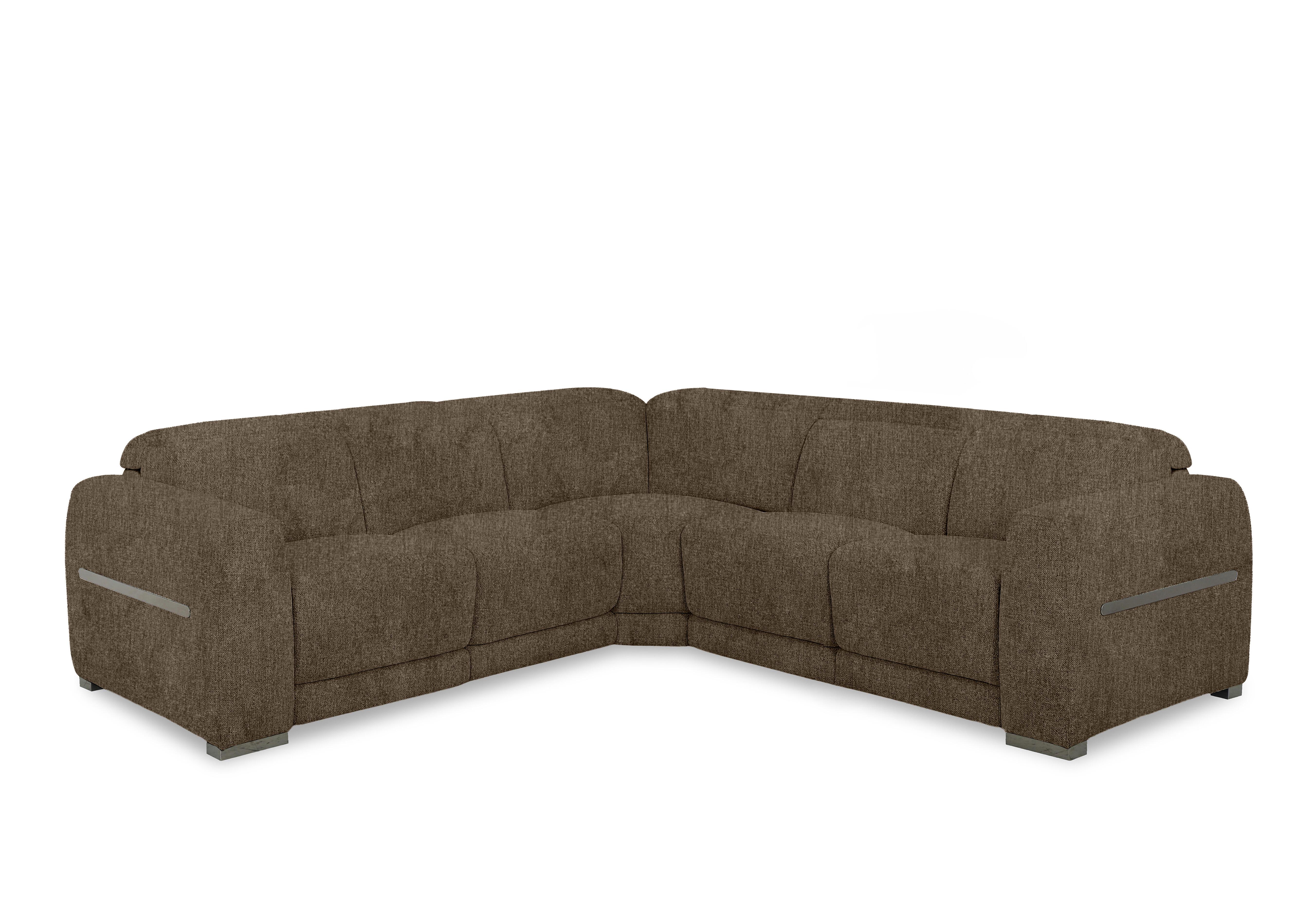 Edison Large Fabric Corner Sofa in Fab-Crn-R105 Olive Gm on Furniture Village