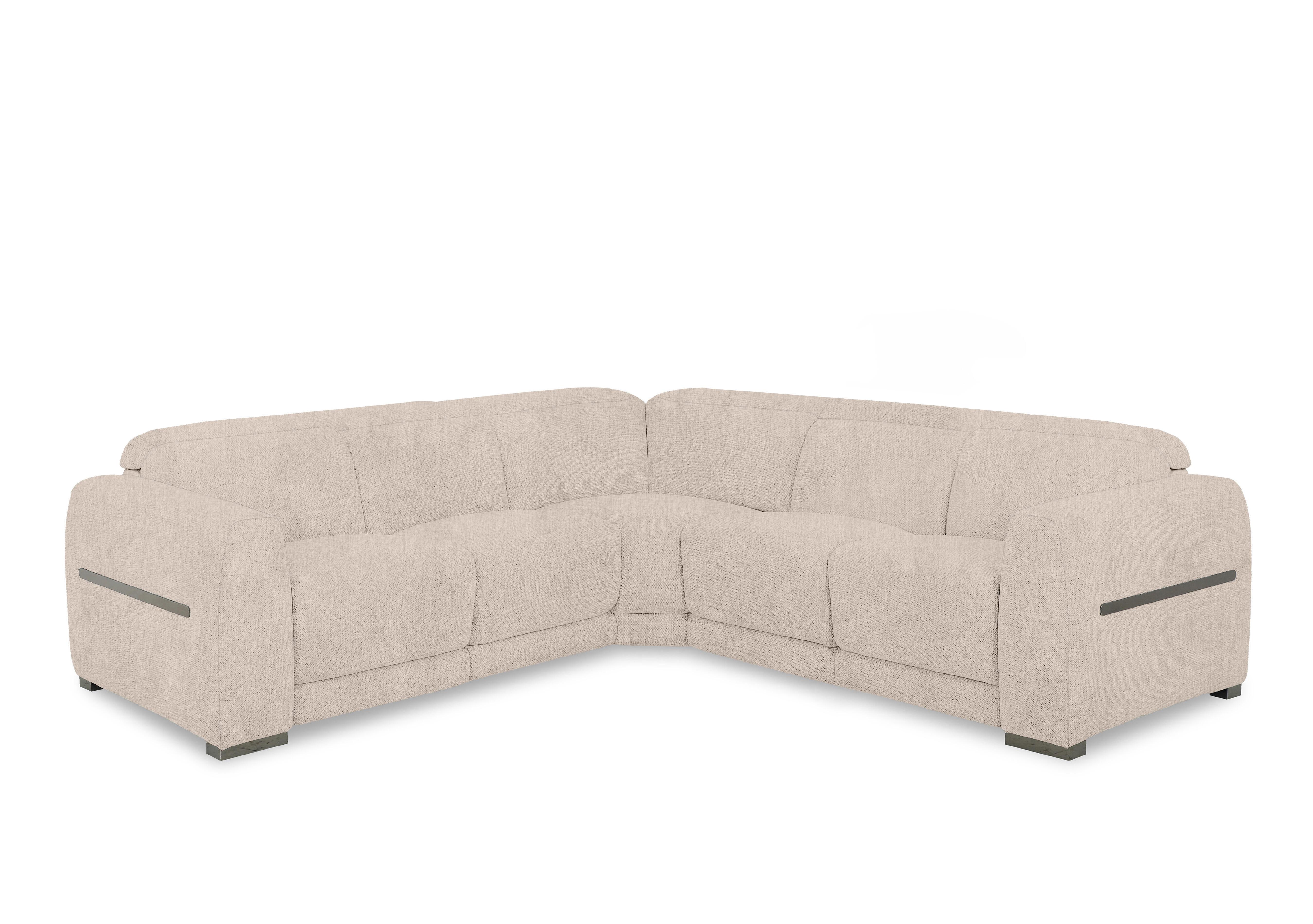 Edison Large Fabric Corner Sofa in Fab-Crn-R120 Beige Gm on Furniture Village