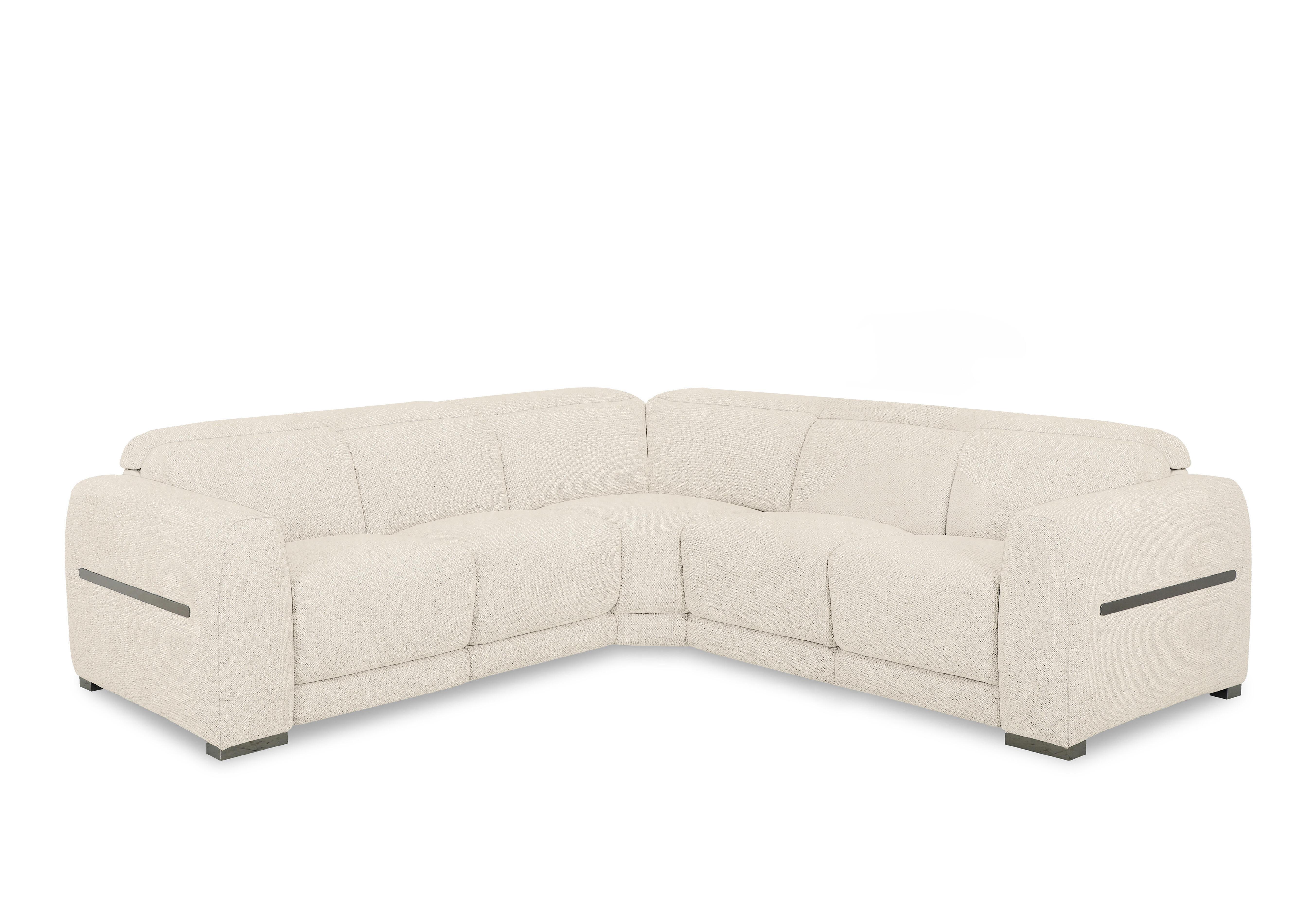 Edison Large Fabric Corner Sofa in Fab-Dab-R06 Beige Gm on Furniture Village