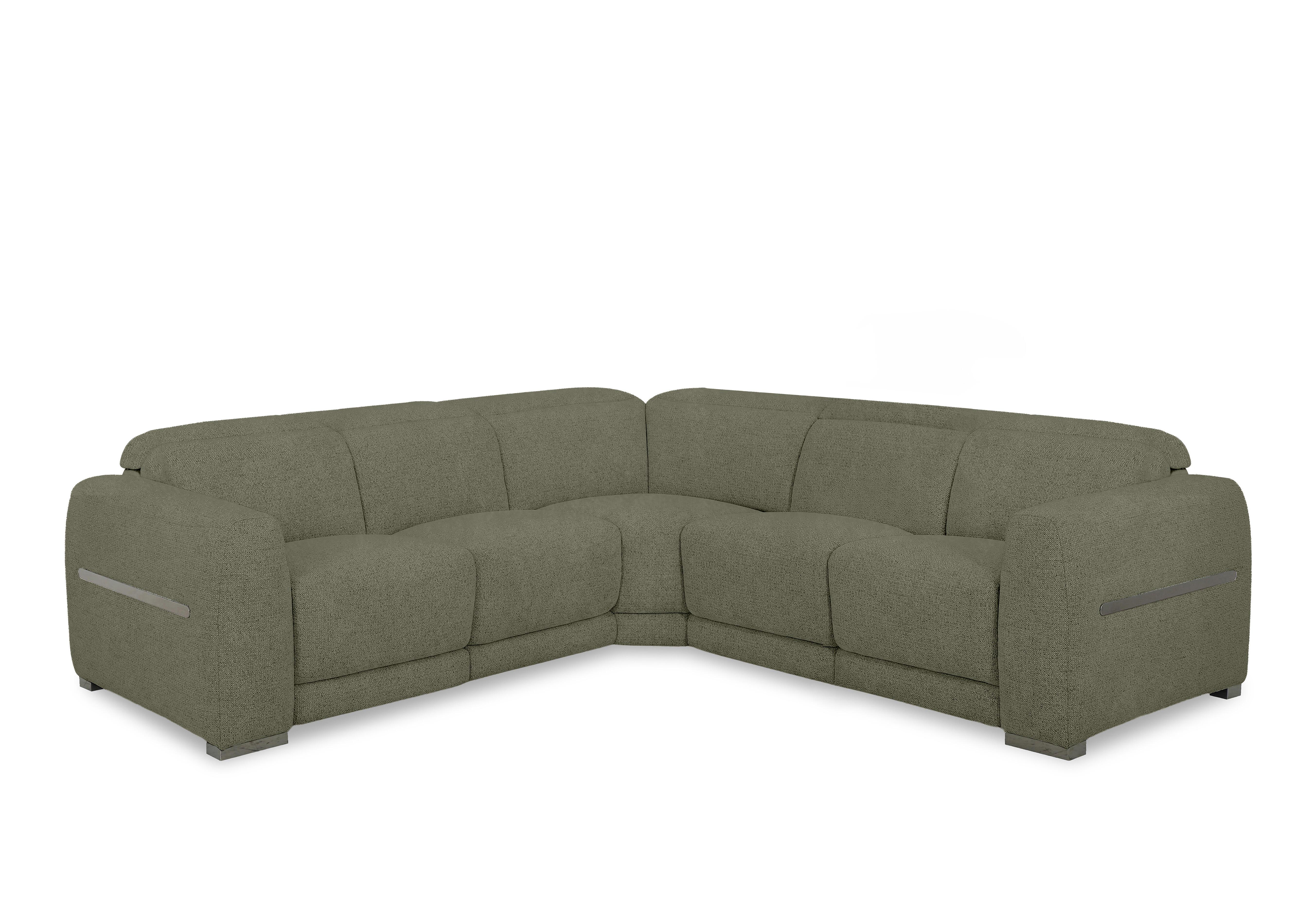 Edison Large Fabric Corner Sofa in Fab-Dab-R16 Forrest Green Gm on Furniture Village