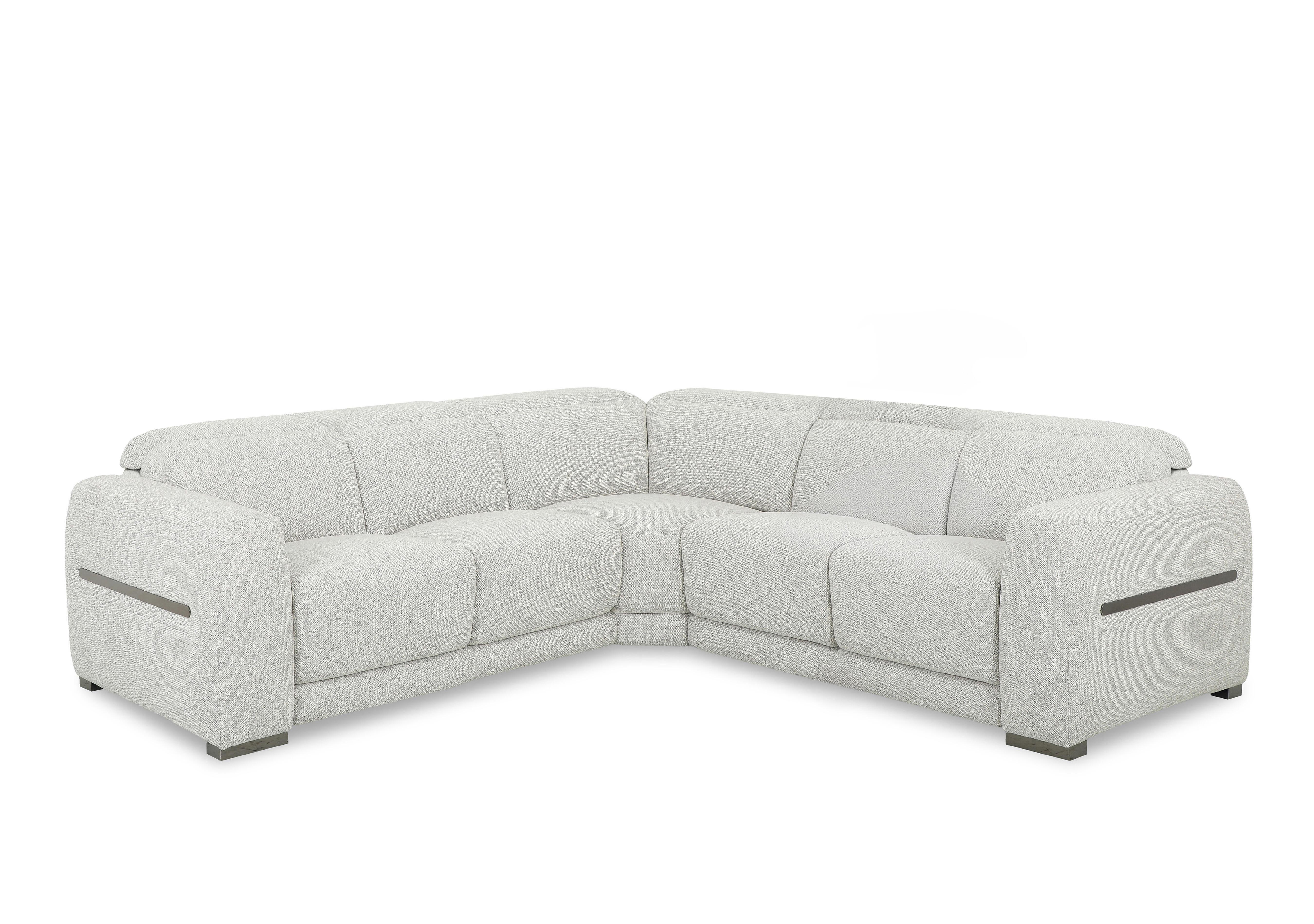Edison Large Fabric Corner Sofa in Fab-Mil-R104 Oyster Gm on Furniture Village