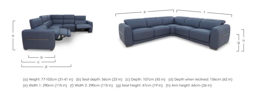 Edison Large Leather Corner Sofa in  on Furniture Village