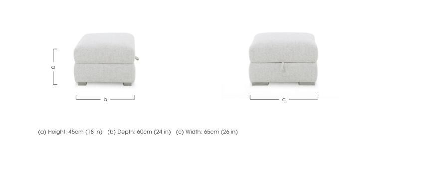 Edison Fabric Storage Footstool in  on Furniture Village