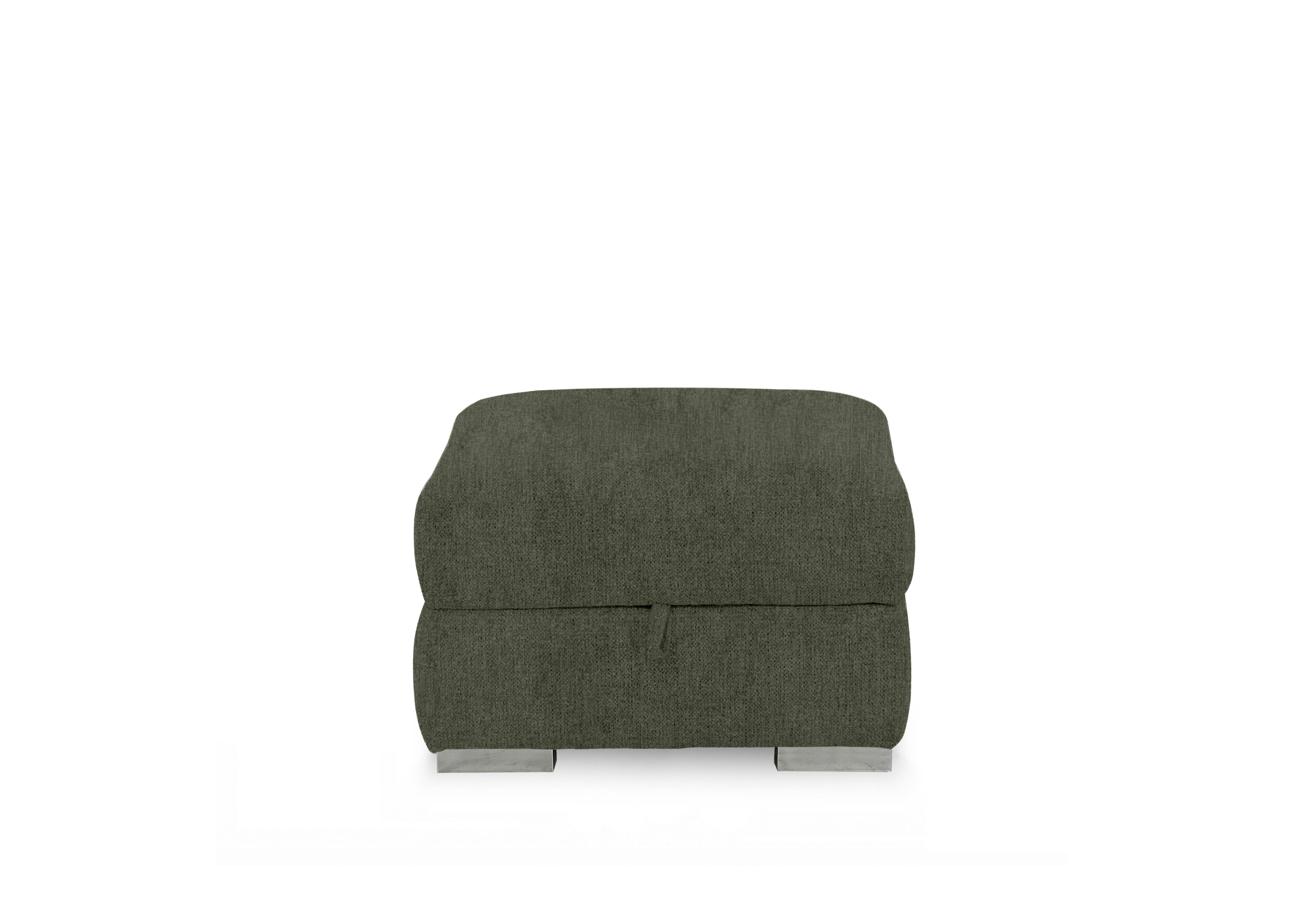 Edison Fabric Storage Footstool in Fab-Crn-R353 Forrest Green Gm on Furniture Village