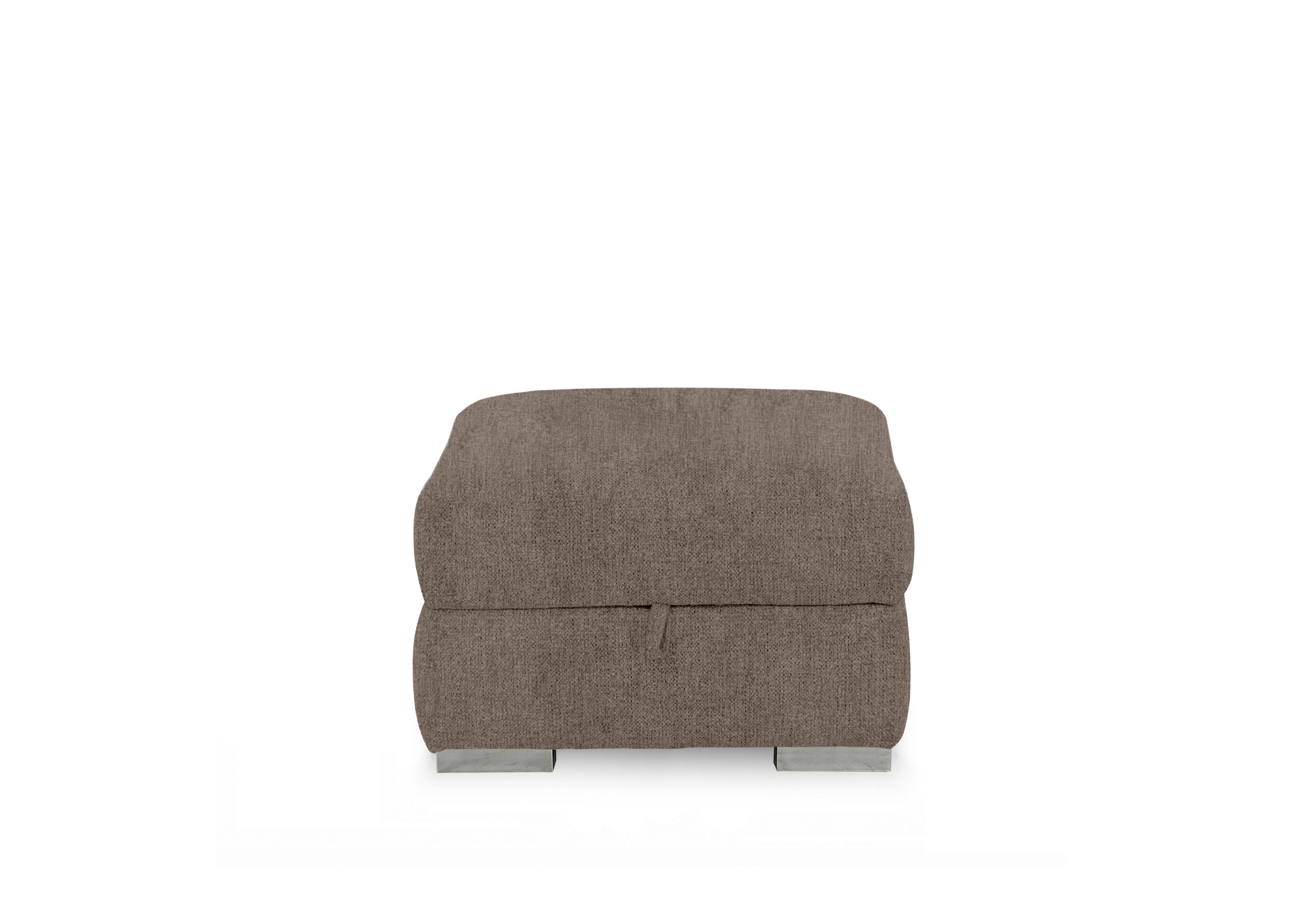 Edison Fabric Storage Footstool in Fab-Crn-R431 Brown Gm on Furniture Village