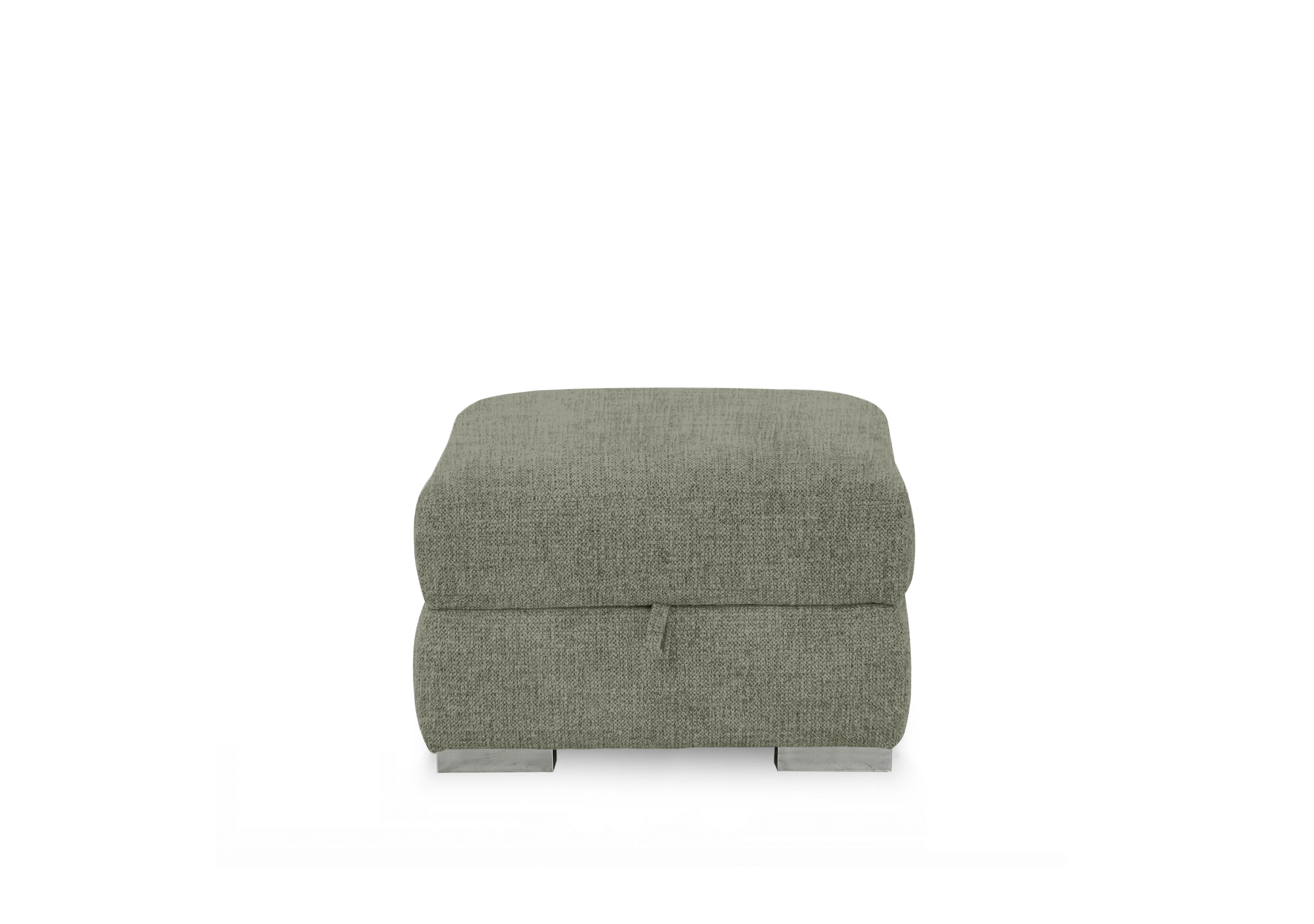 Edison Fabric Storage Footstool in Fab-Mga-R11 Olive Green Gm on Furniture Village