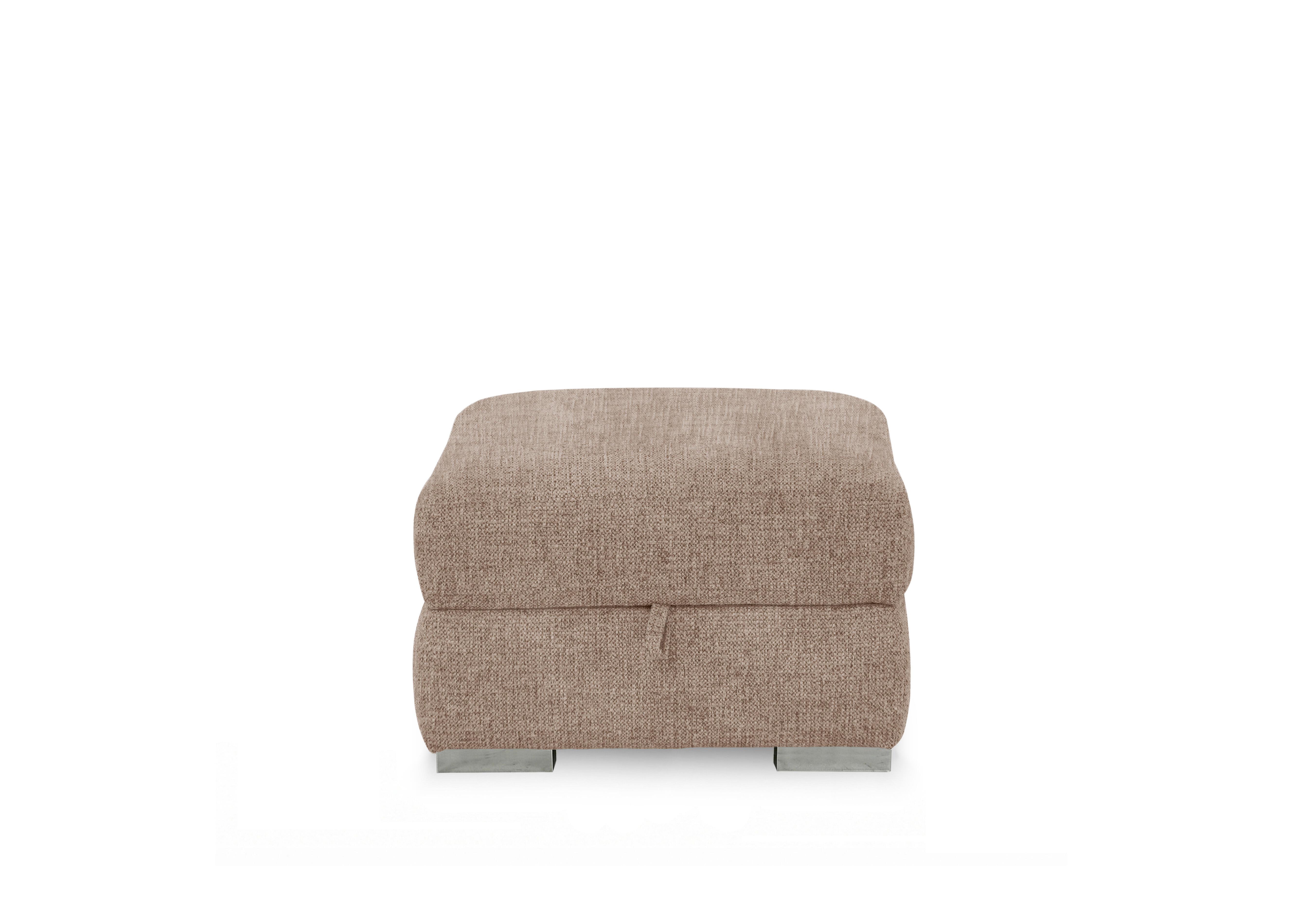 Edison Fabric Storage Footstool in Fab-Mga-R13 Light Brown Gm on Furniture Village