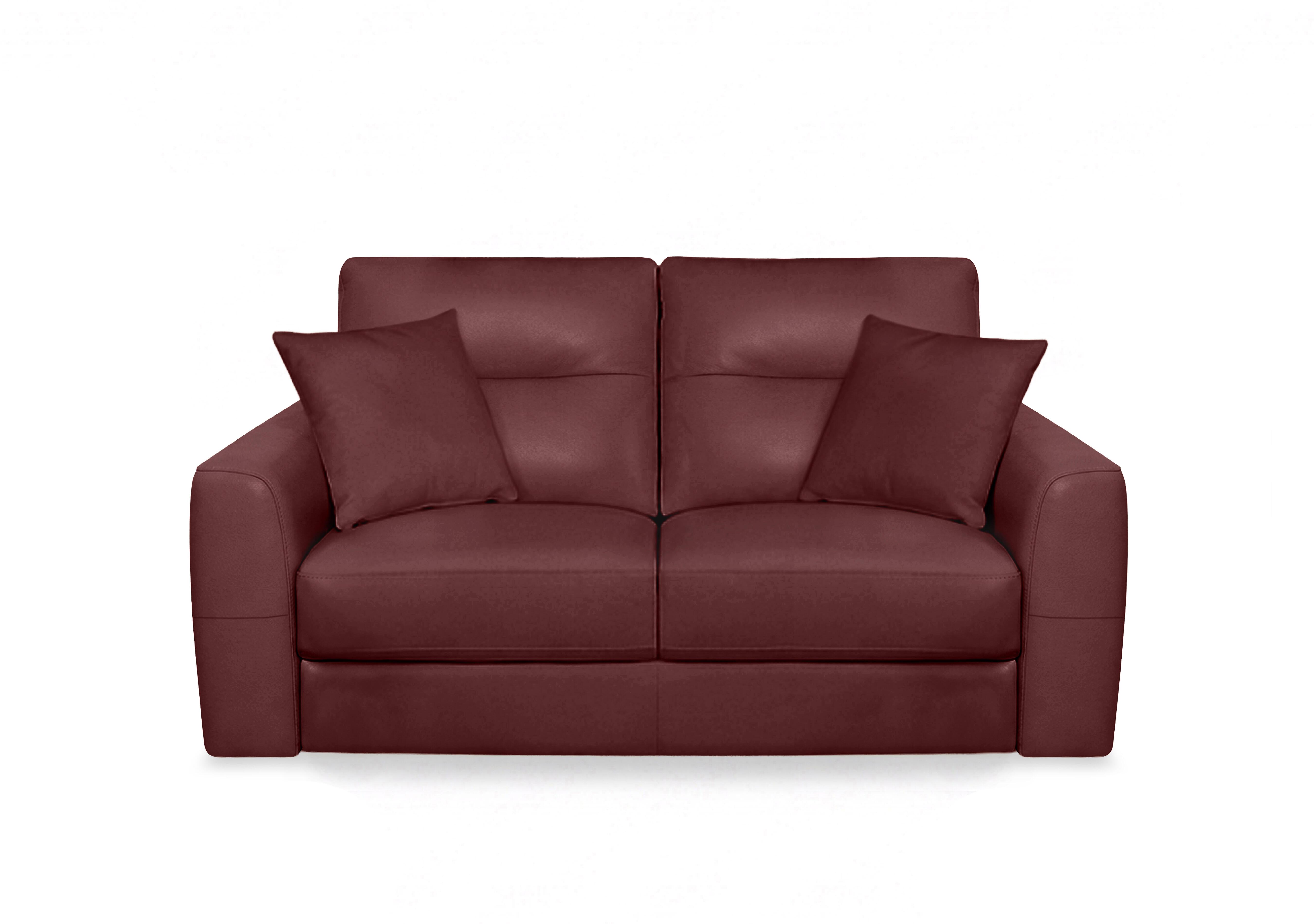 Nest Leather 2 Seater Sofa in Nc-035c Deep Red on Furniture Village