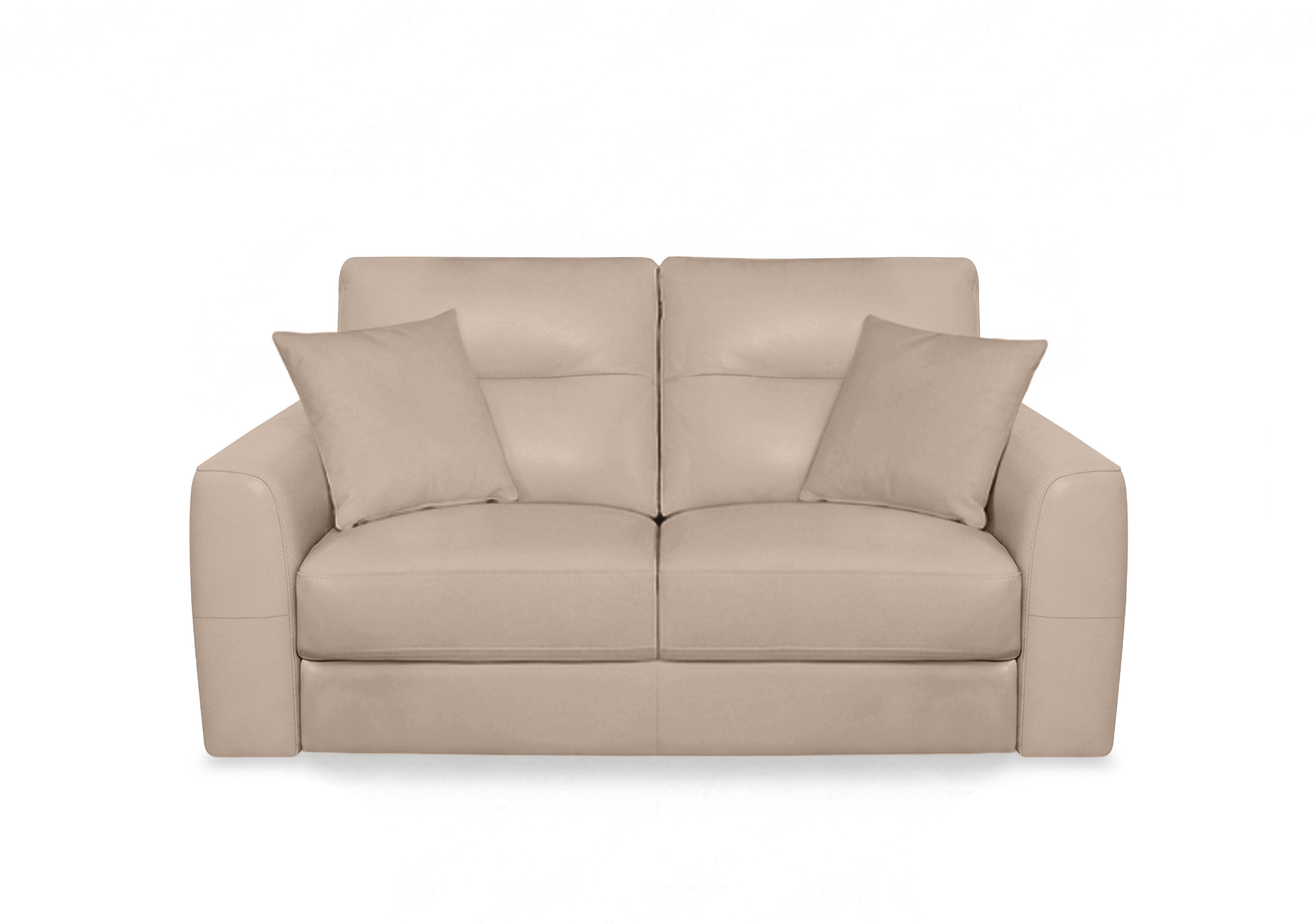 Nest Leather 2 Seater Sofa in Nc-039c Pebble on Furniture Village