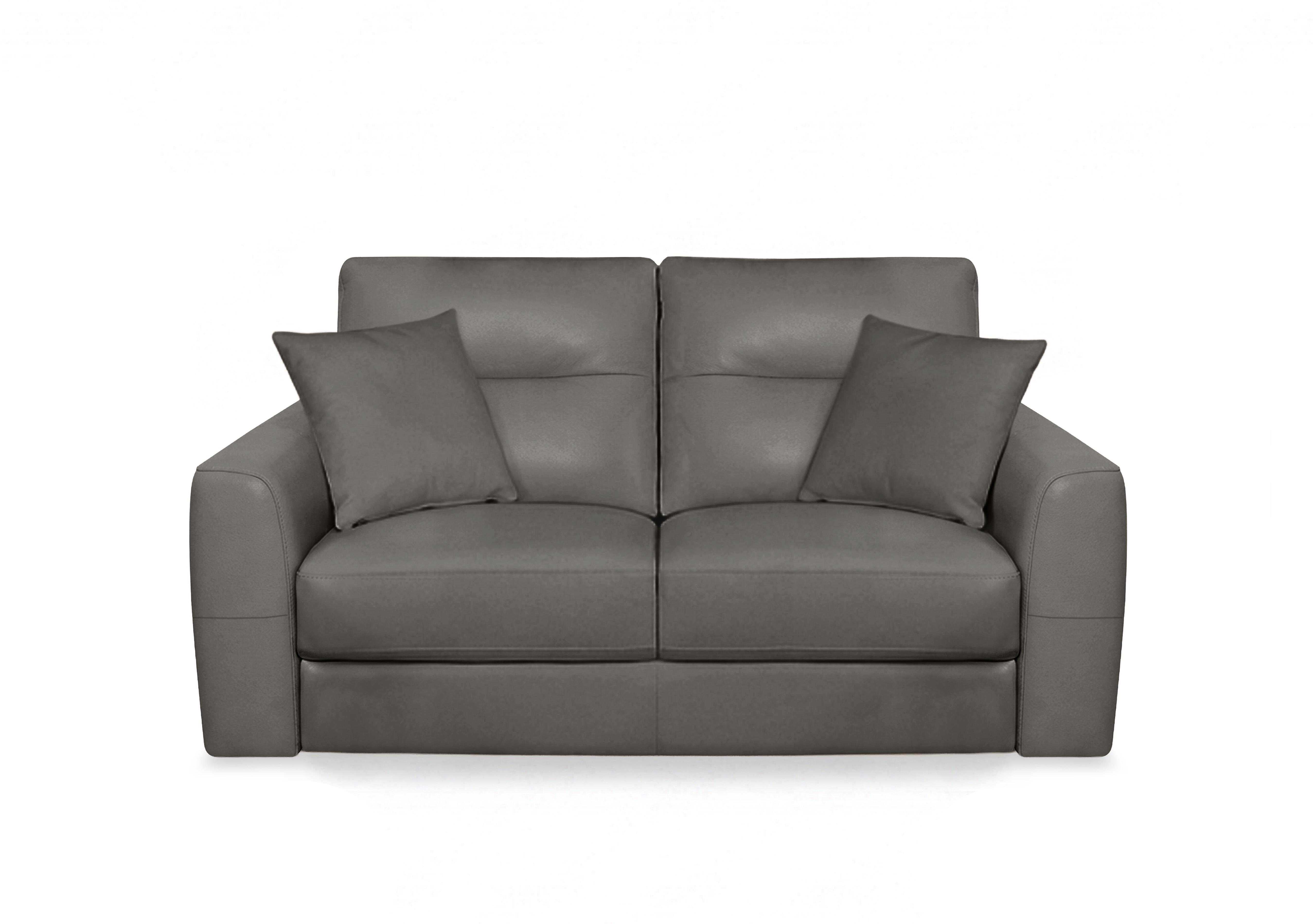 Nest Leather 2 Seater Sofa in Nc-088e Charcoal Grey on Furniture Village