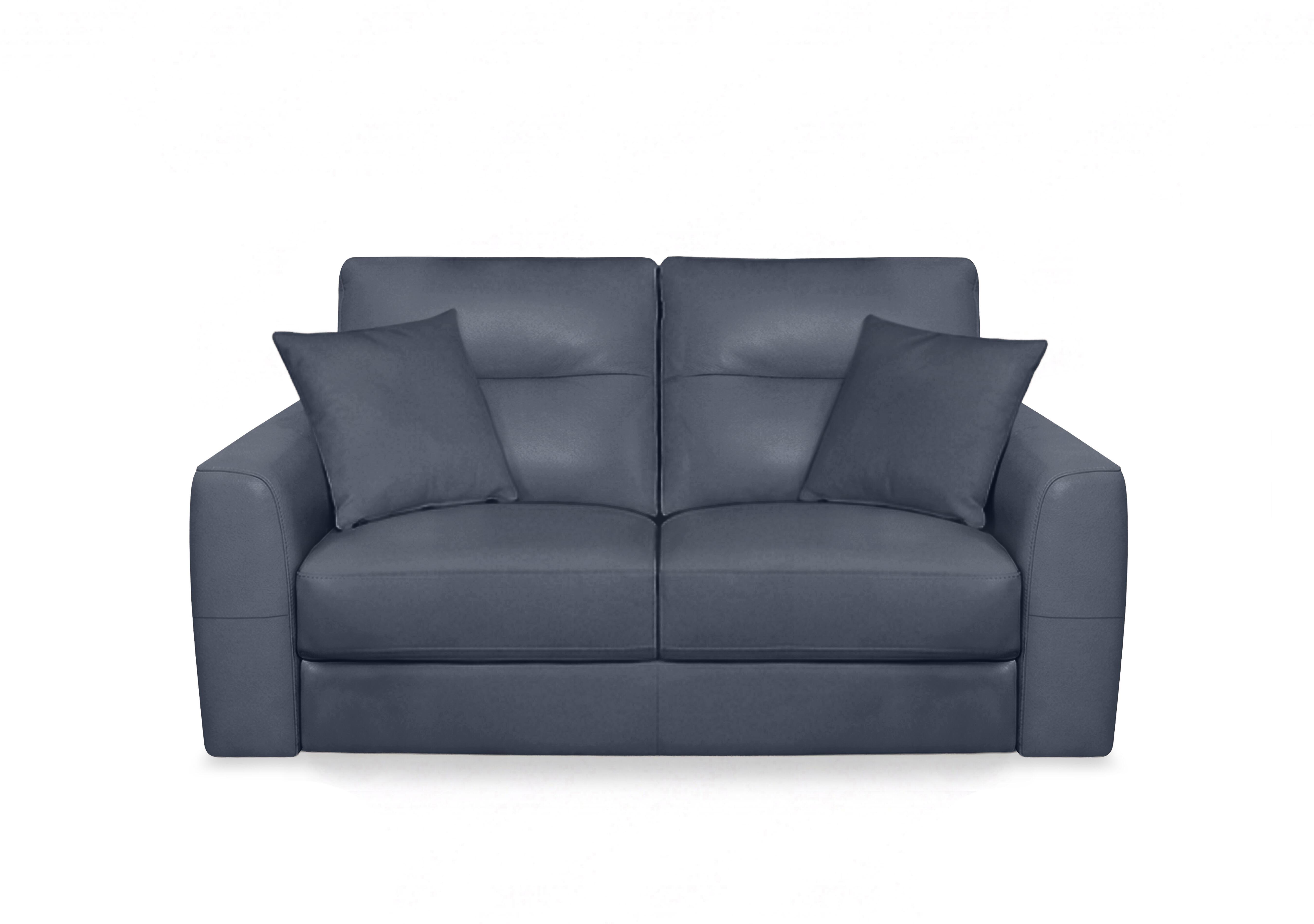 Nest Leather 2 Seater Sofa in Nc-313e Ocean Blue on Furniture Village