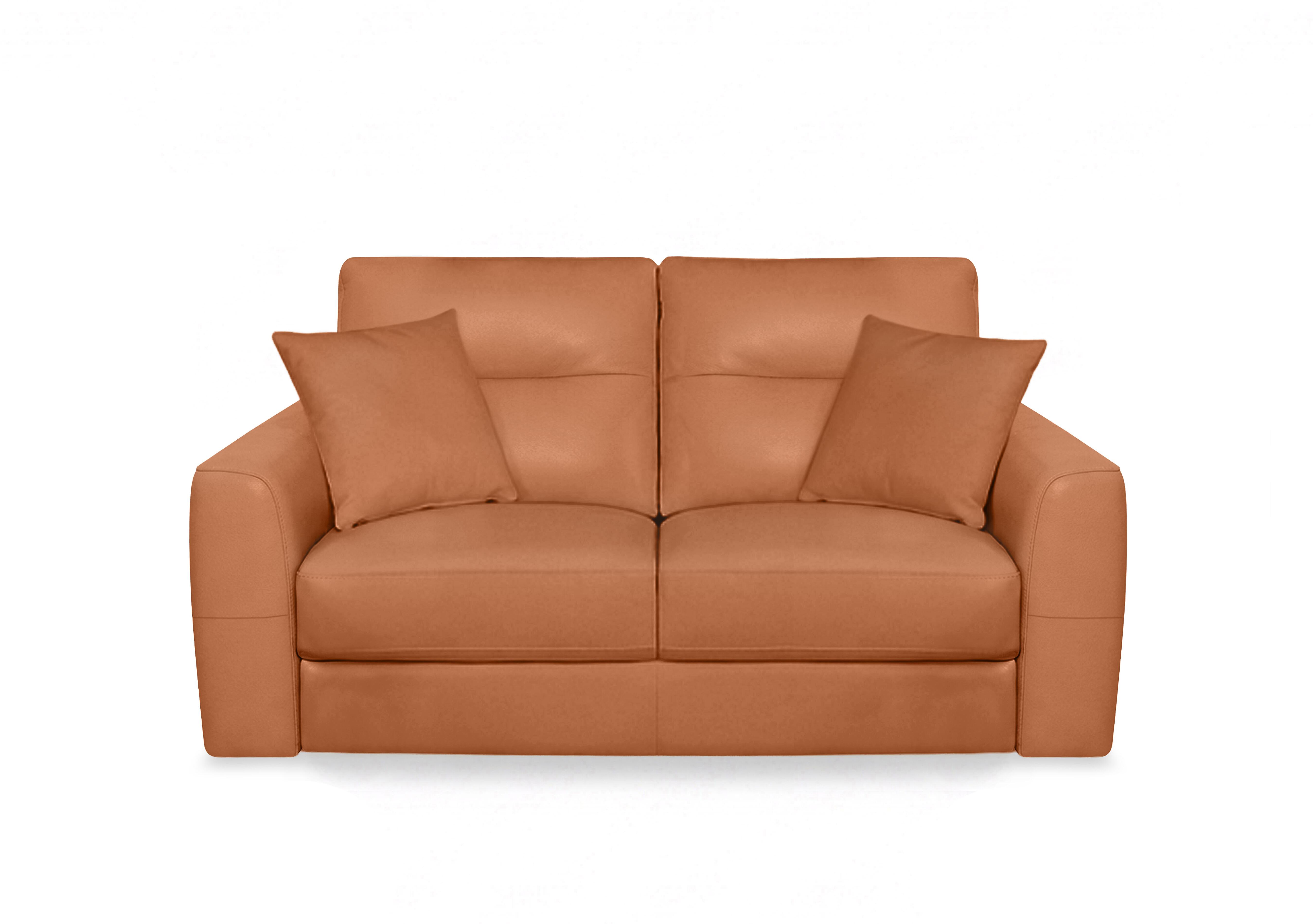 Nest Leather 2 Seater Sofa in Nc-334e Pecan Brown on Furniture Village