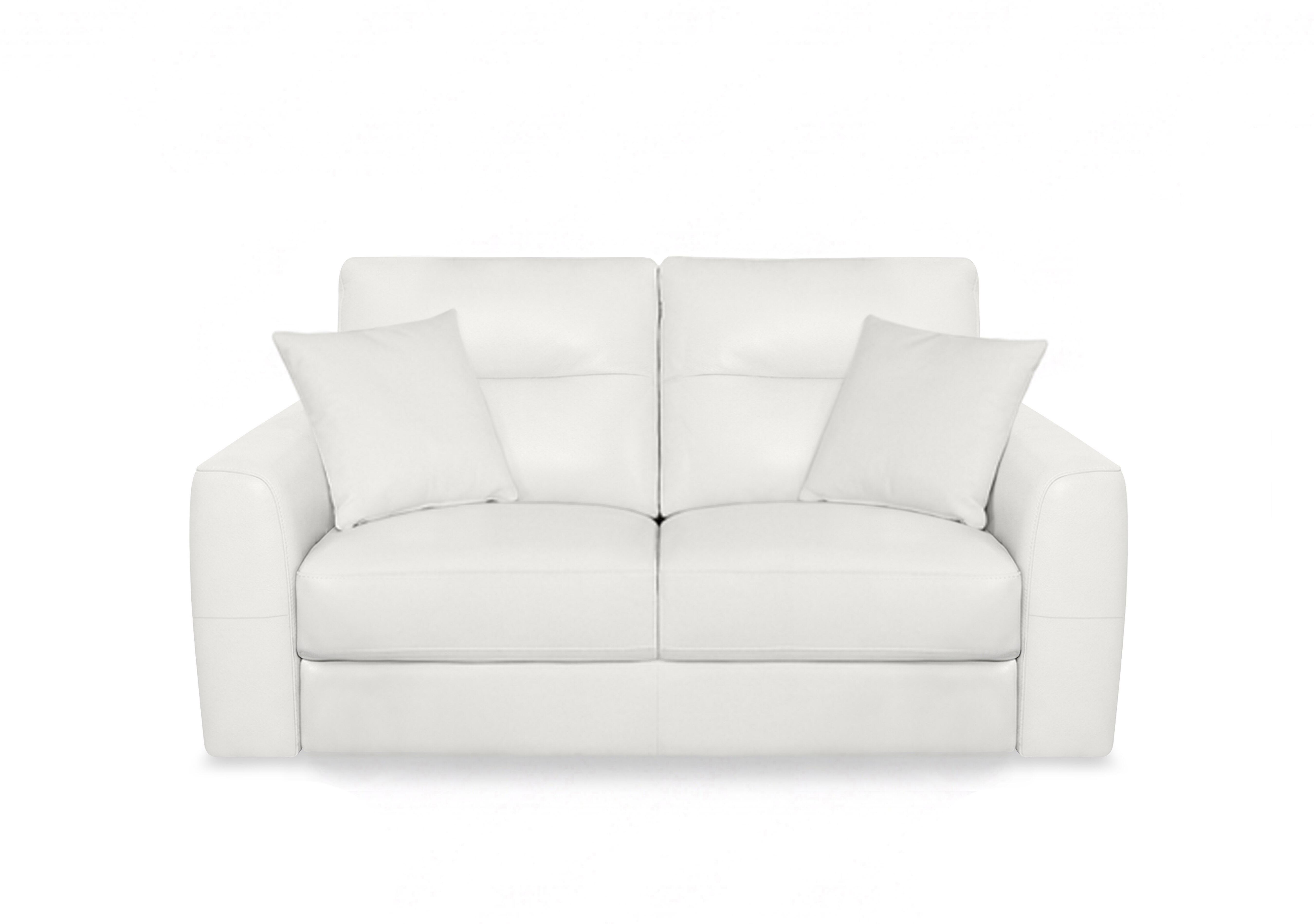Nest Leather 2 Seater Sofa in Nc-744d Star White on Furniture Village