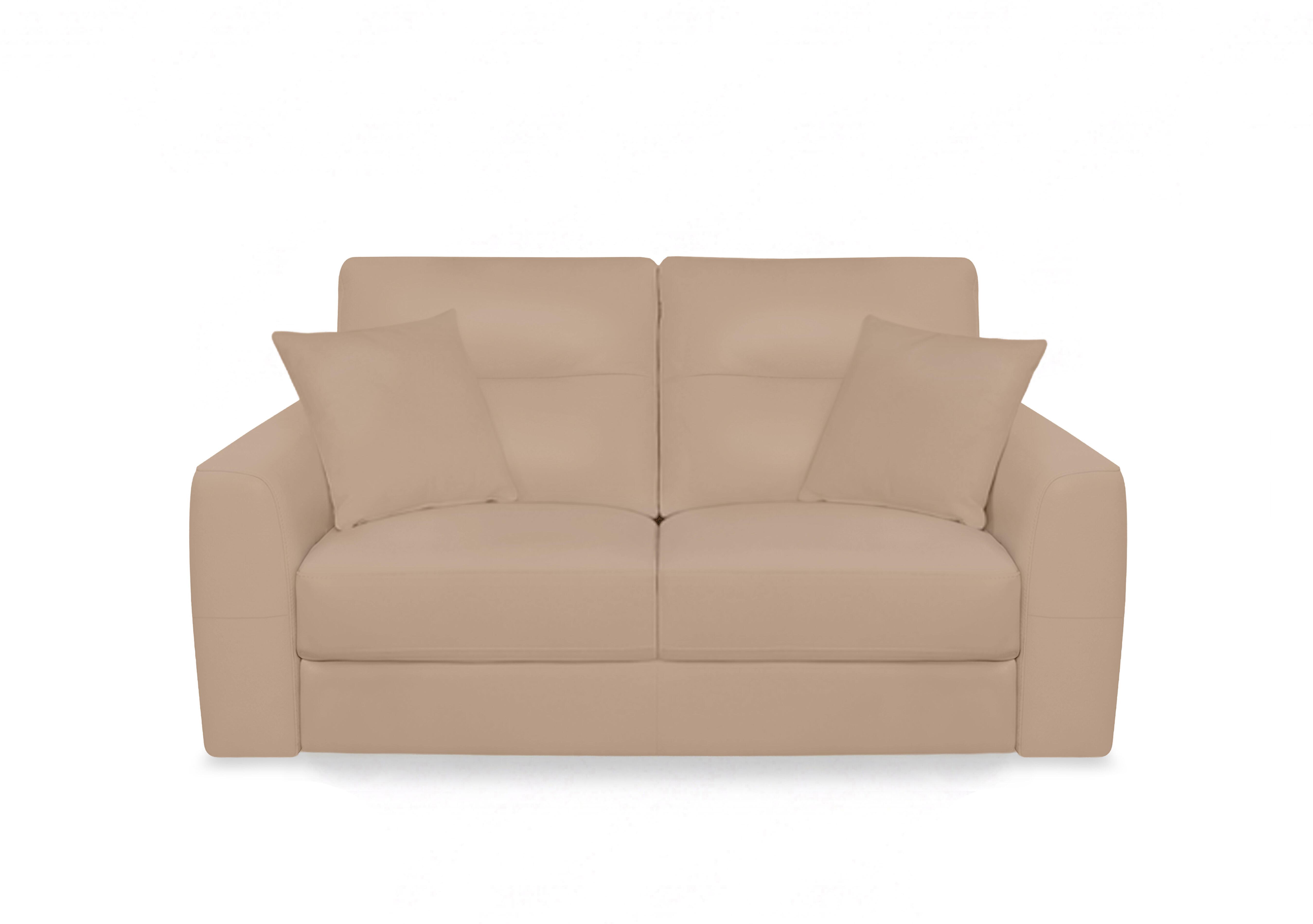 Nest Leather 2 Seater Sofa in Nc-8475 Nude on Furniture Village