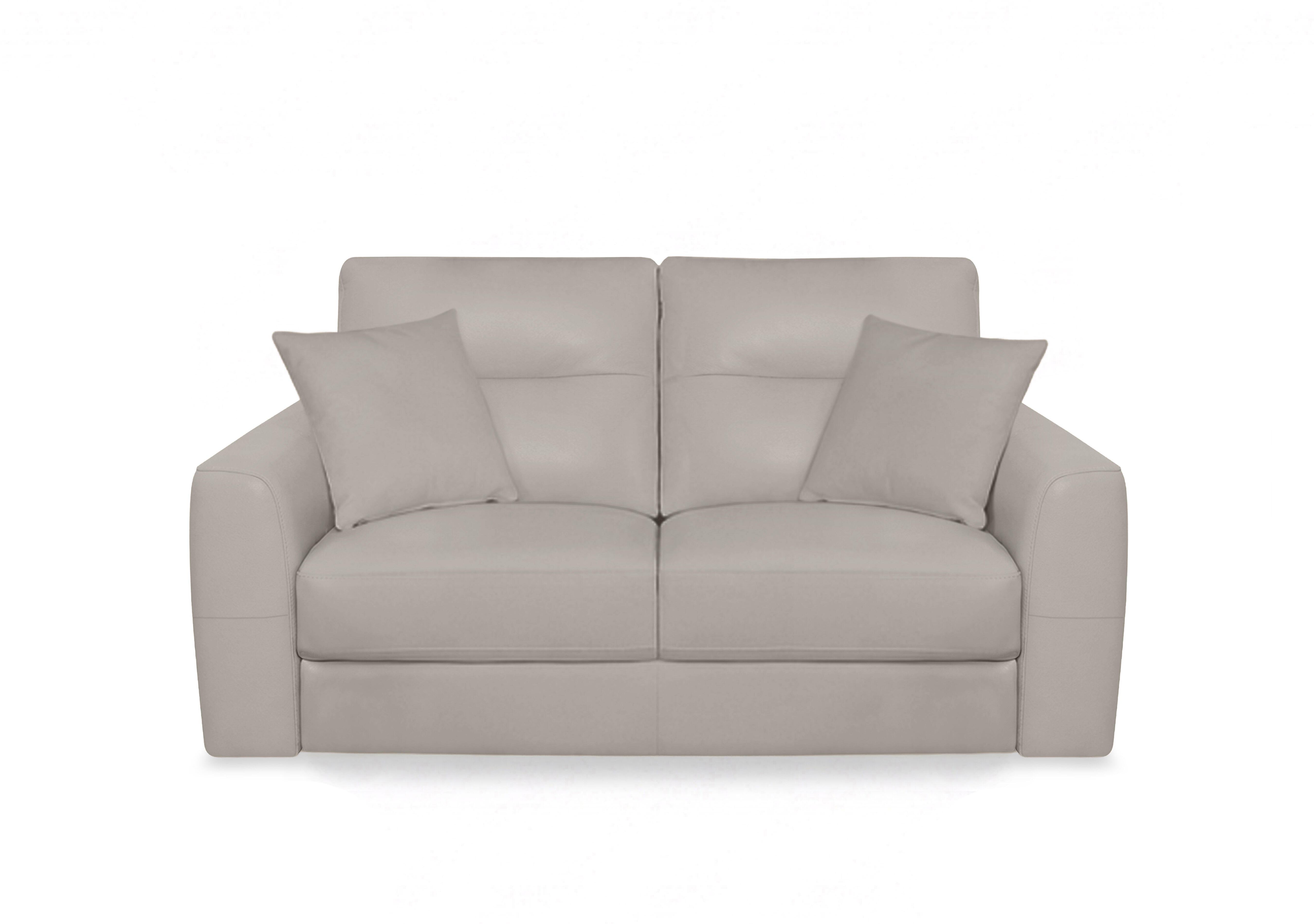 Nest Leather 2 Seater Sofa in Nc-946b Feather Grey on Furniture Village