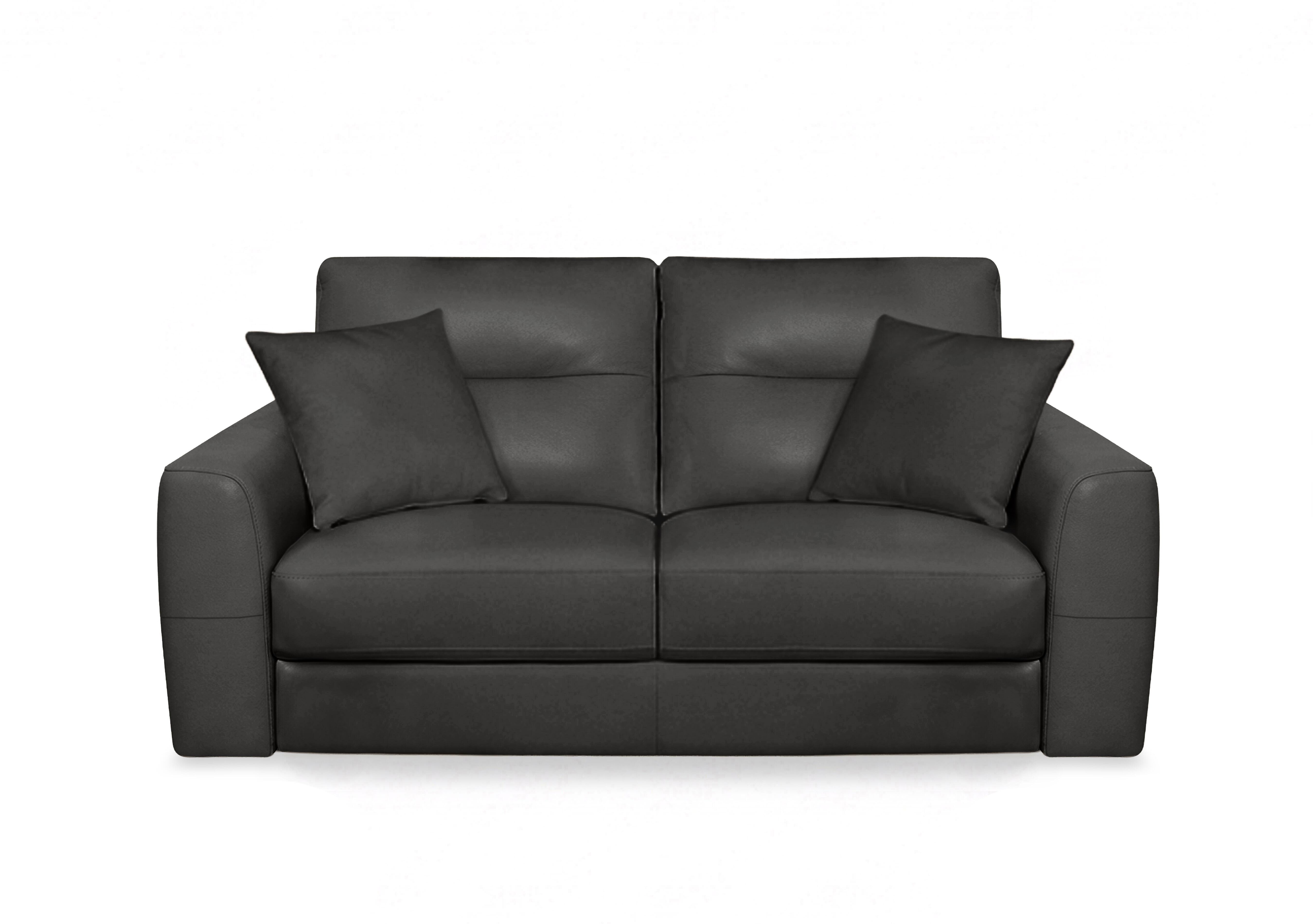 Nest Leather 3 Seater Sofa in Nc-023c Black on Furniture Village