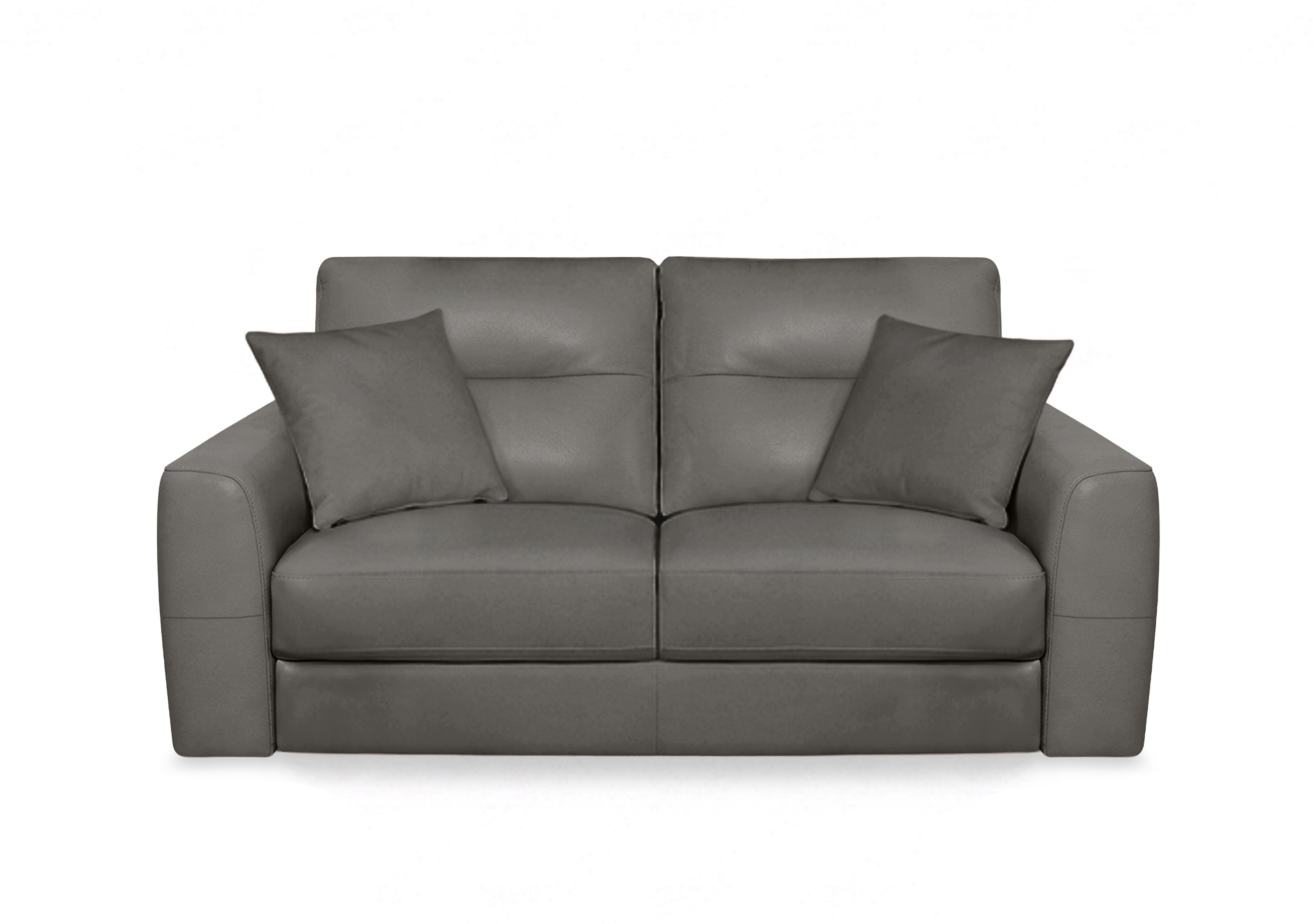 Nest Leather 3 Seater Sofa in Nc-088e Charcoal Grey on Furniture Village