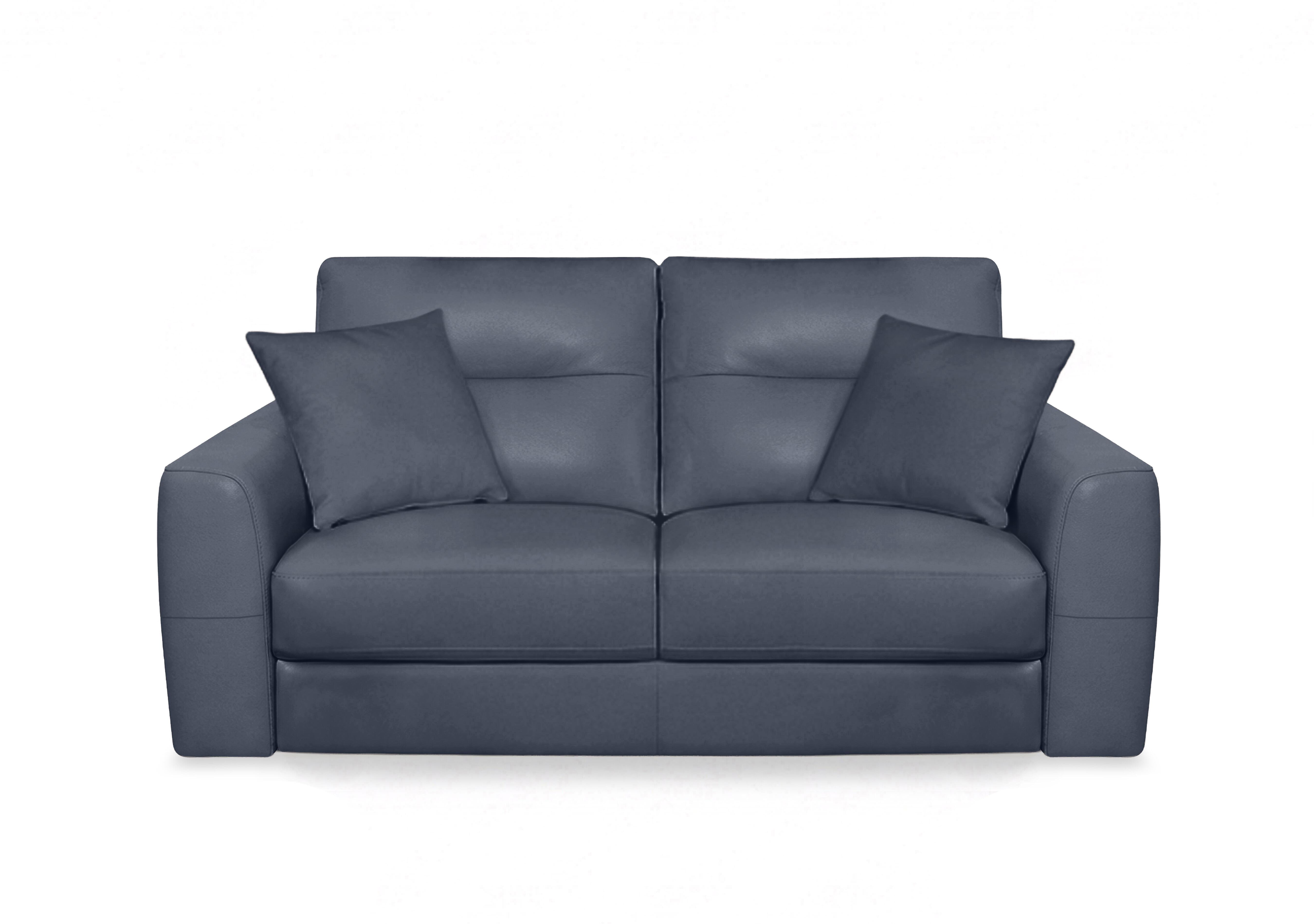 Nest Leather 3 Seater Sofa in Nc-313e Ocean Blue on Furniture Village