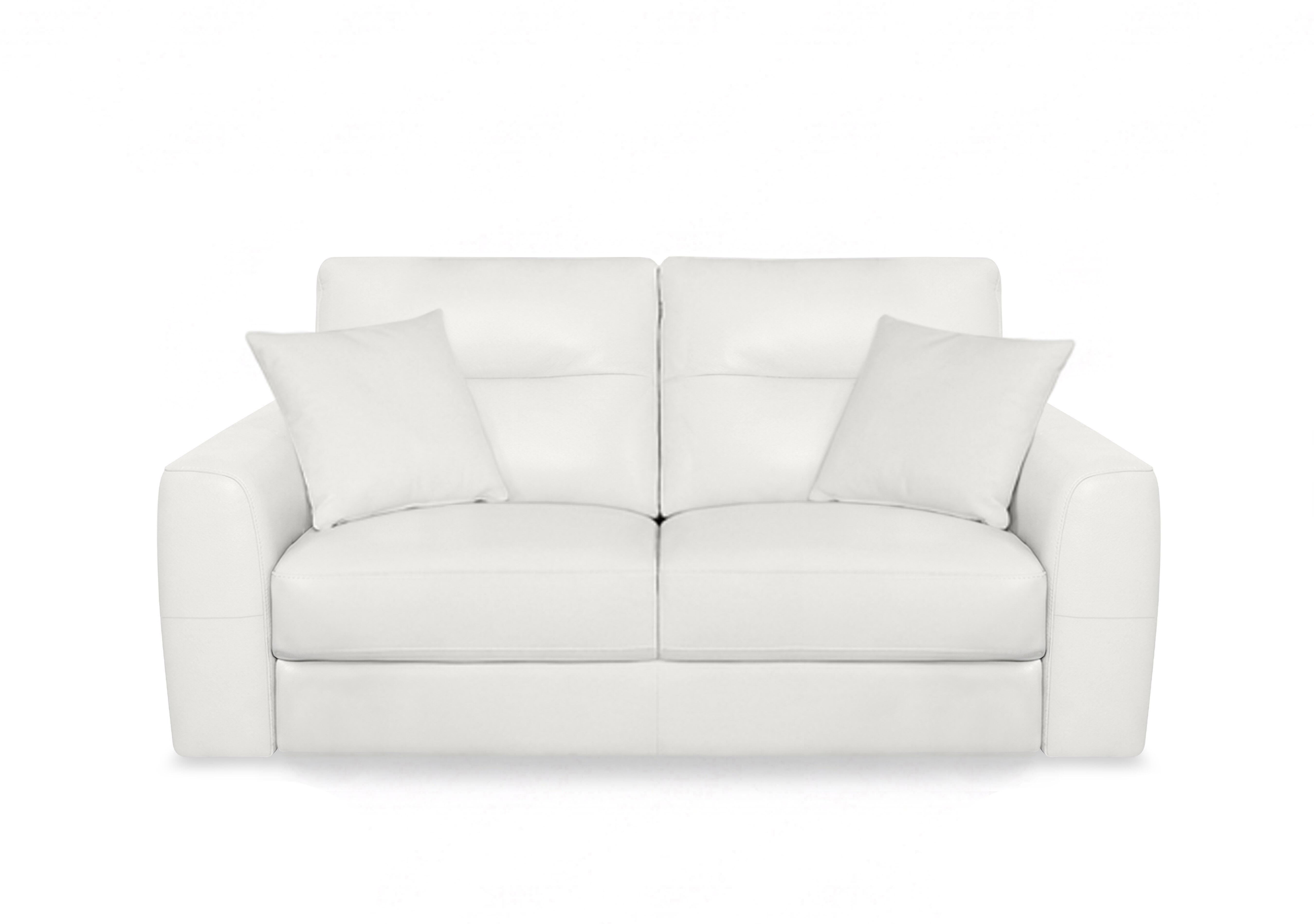 Nest Leather 3 Seater Sofa in Nc-744d Star White on Furniture Village