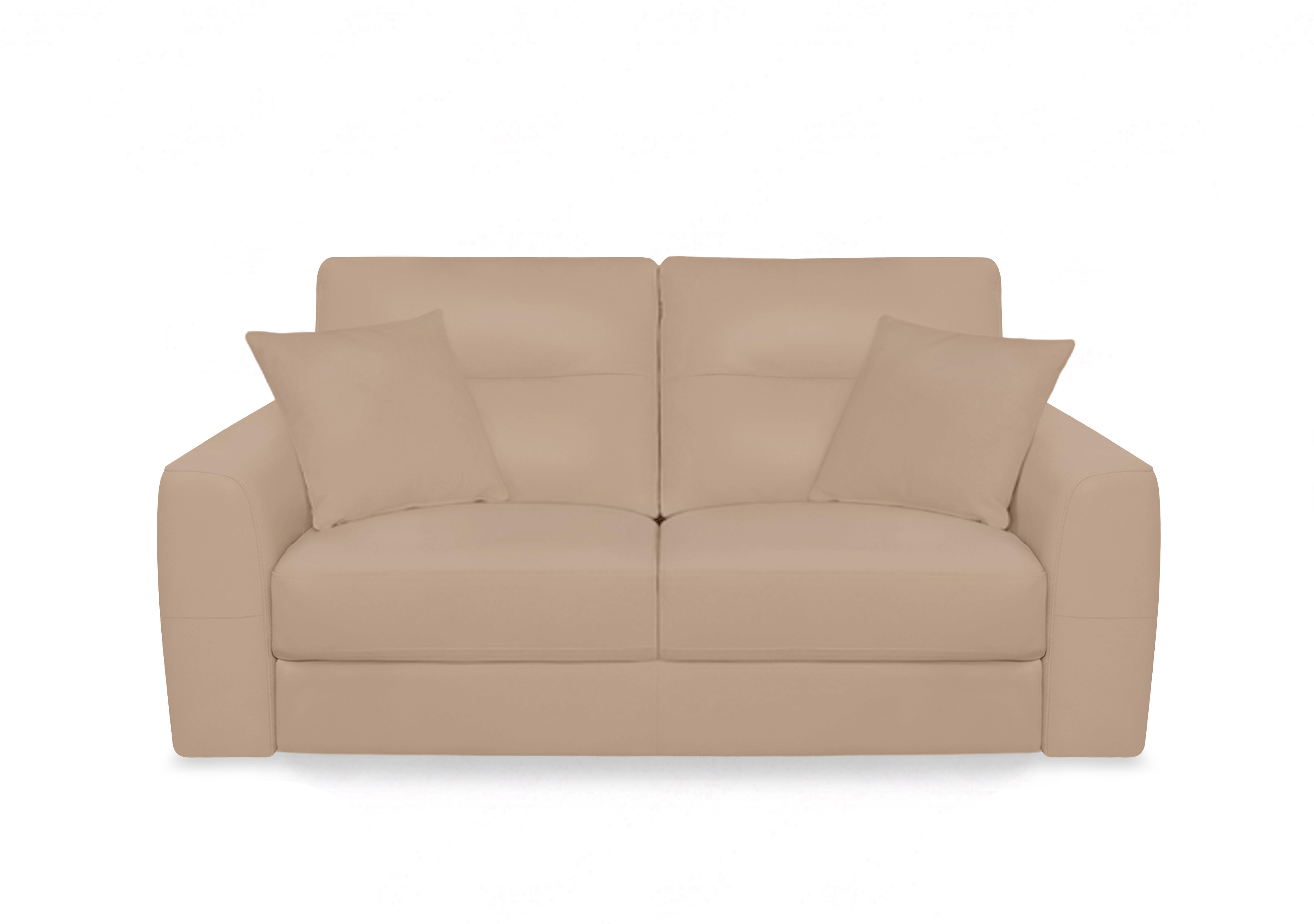 Nest Leather 3 Seater Sofa in Nc-8475 Nude on Furniture Village