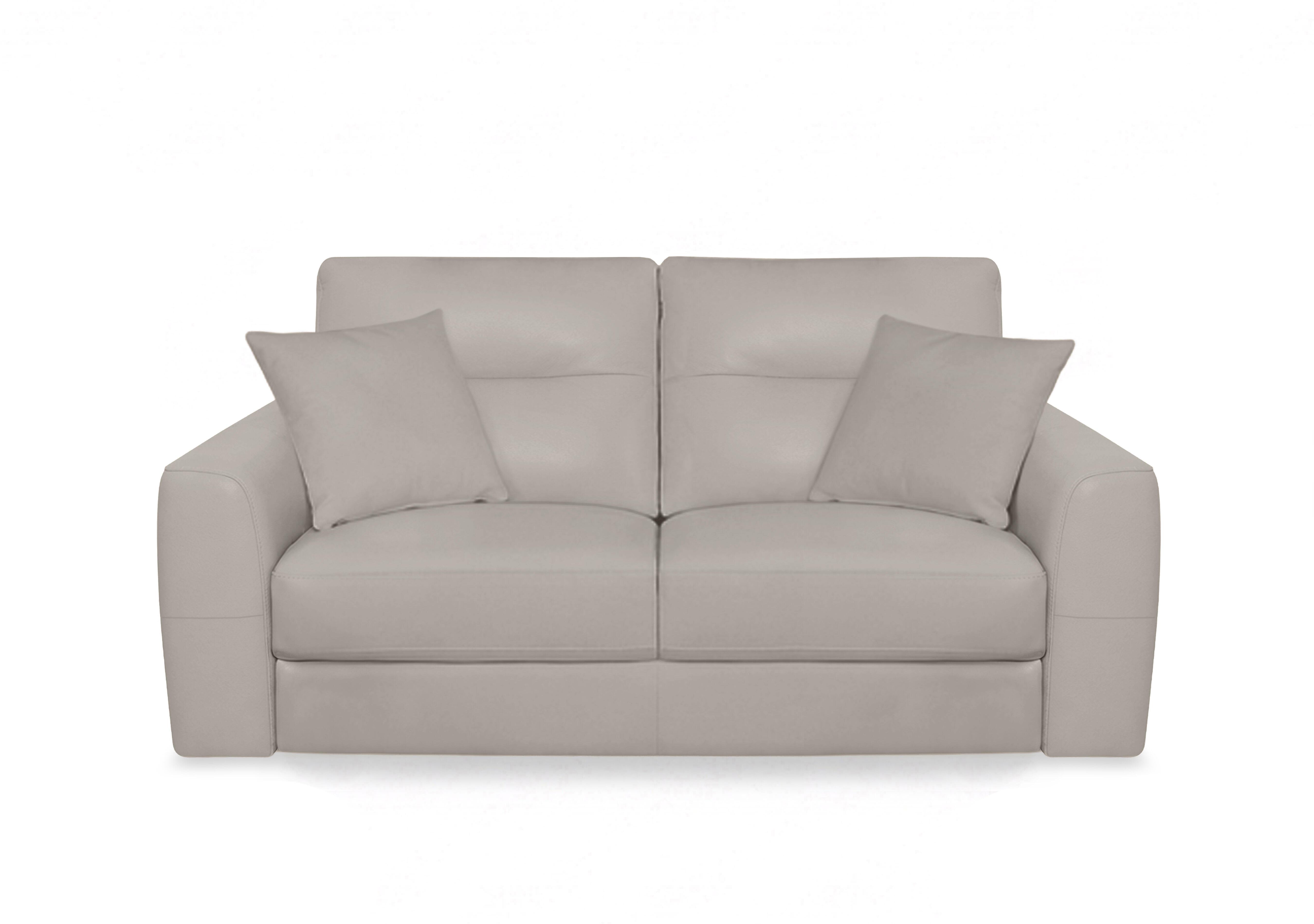 Nest Leather 3 Seater Sofa in Nc-946b Feather Grey on Furniture Village