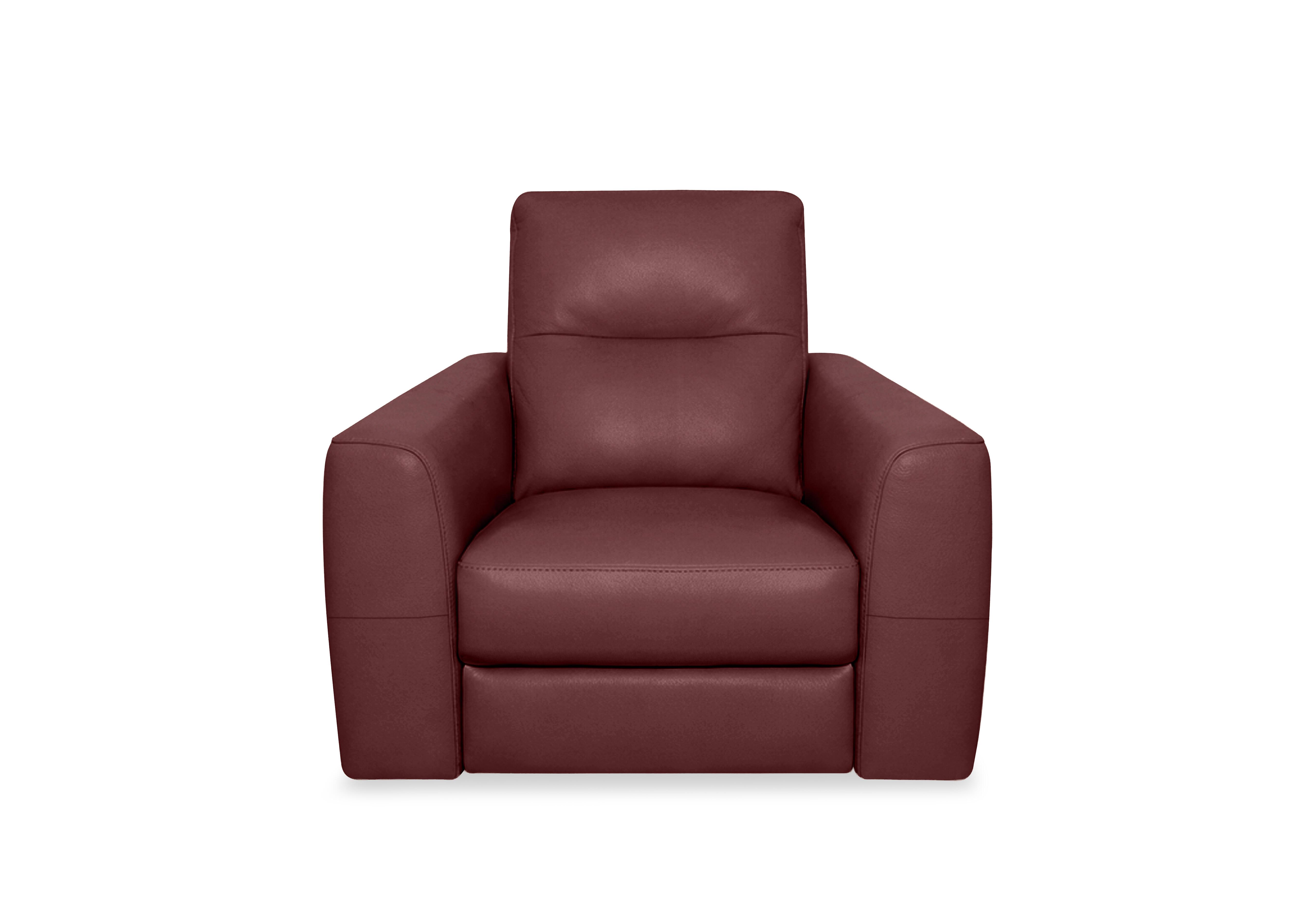 Nest Leather Chair in Nc-035c Deep Red on Furniture Village