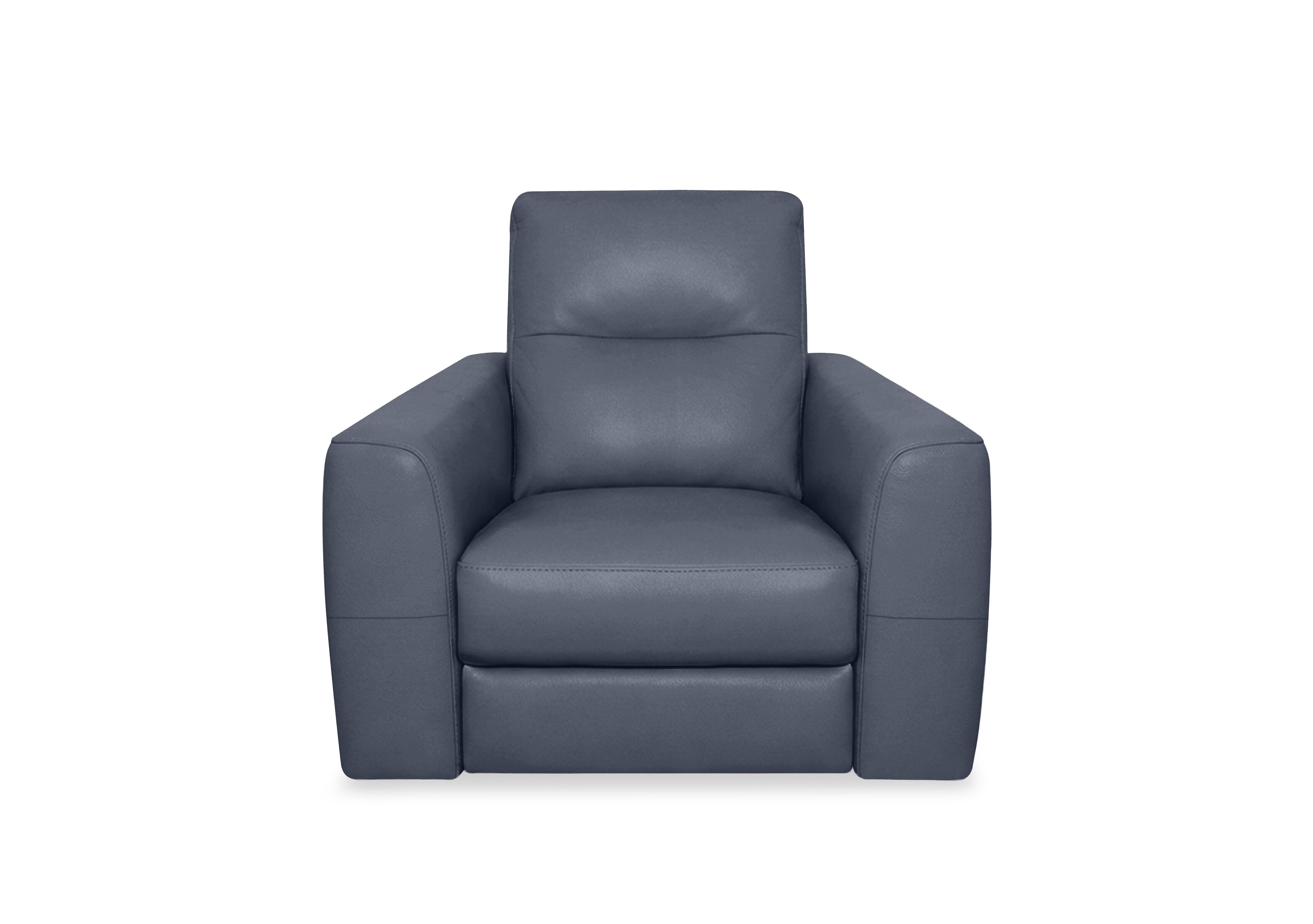 Nest Leather Chair in Nc-313e Ocean Blue on Furniture Village