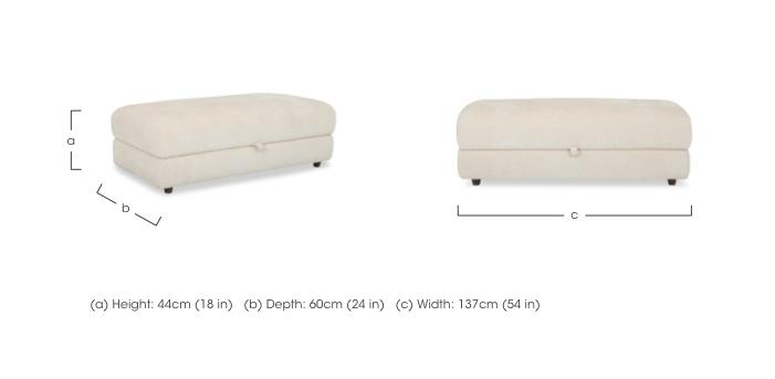 Nest Large Fabric Storage Footstool in  on Furniture Village