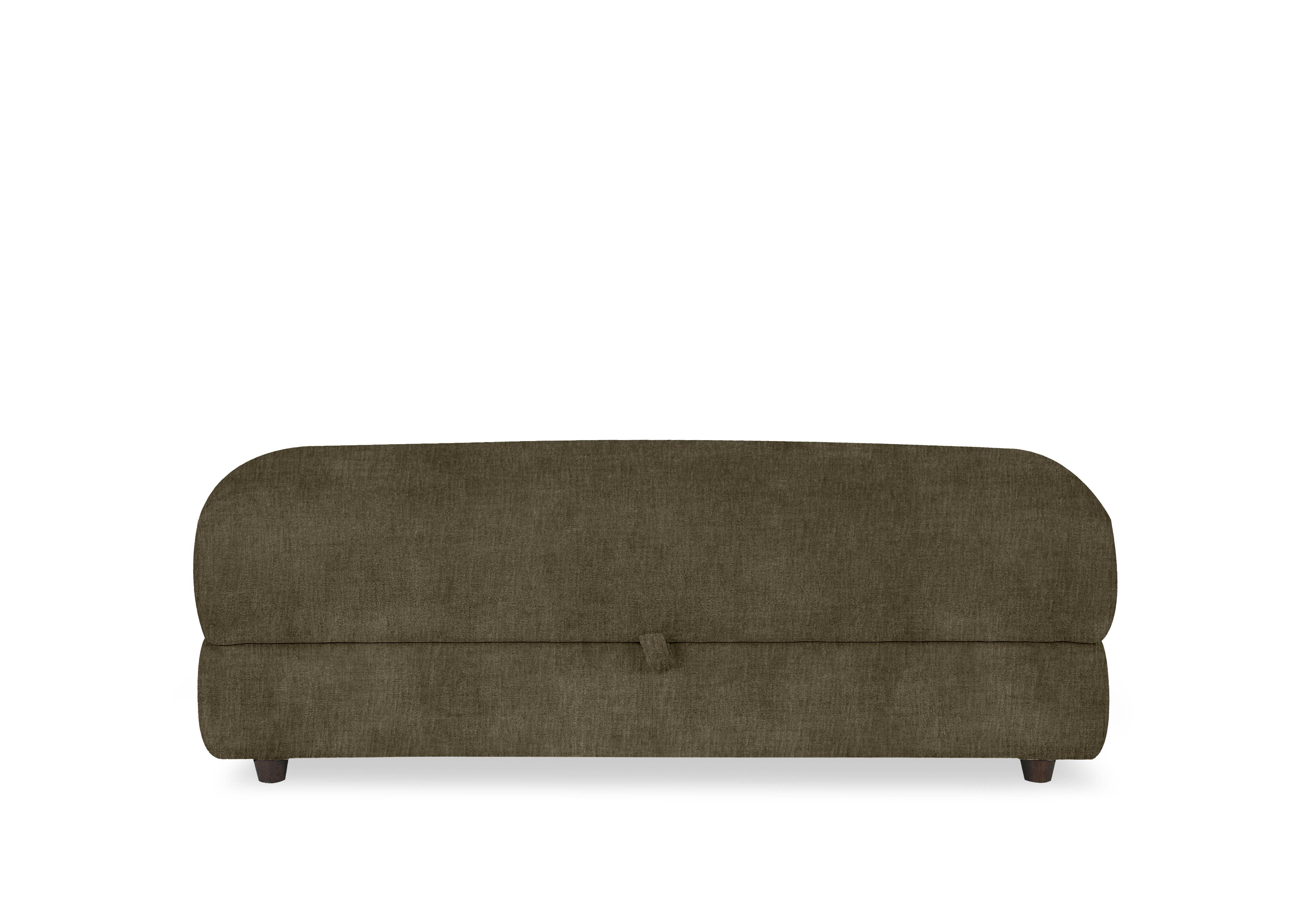 Nest Large Fabric Storage Footstool in Fab-Crn-R105 Olive on Furniture Village
