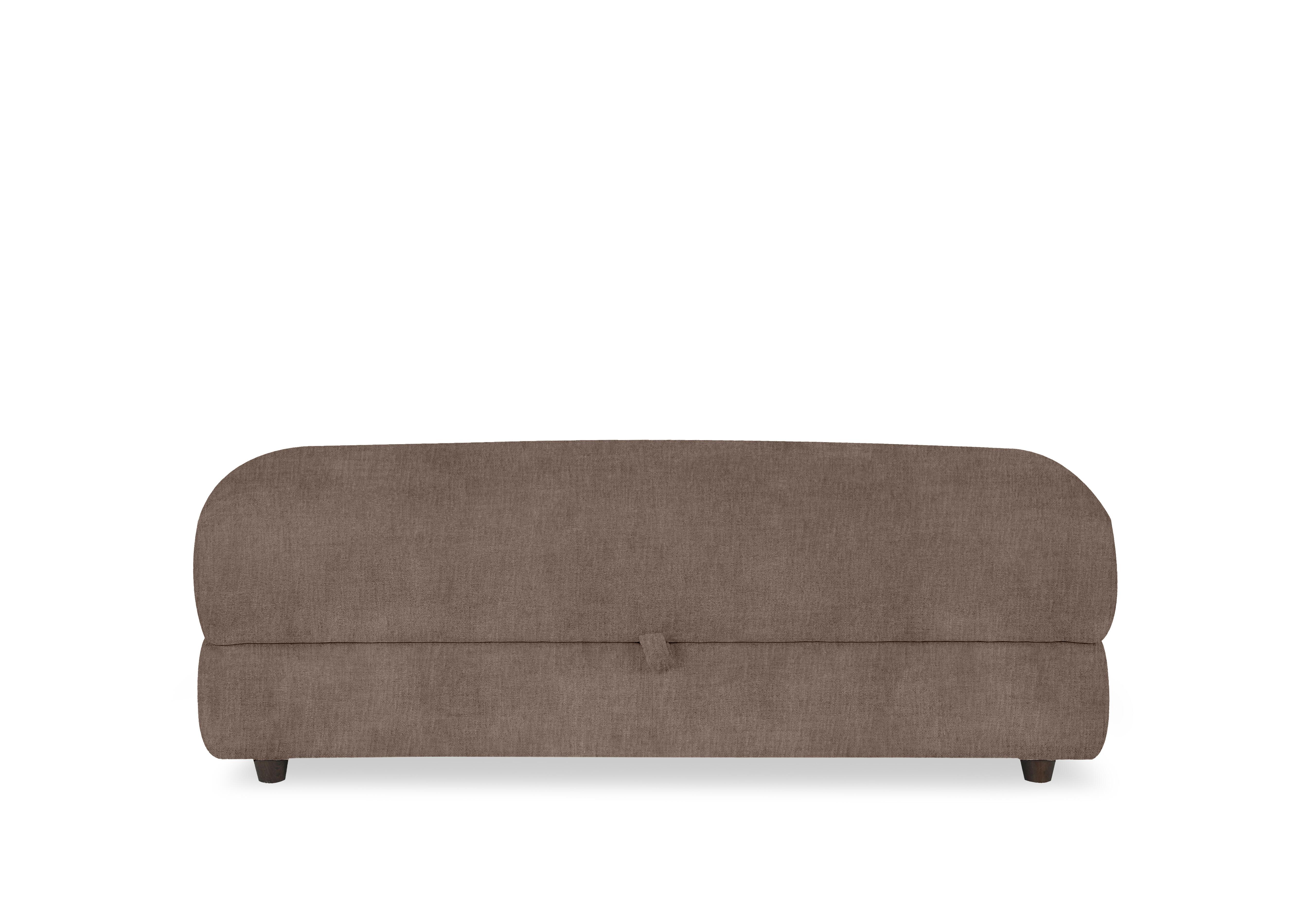 Nest Large Fabric Storage Footstool in Fab-Crn-R431 Brown on Furniture Village