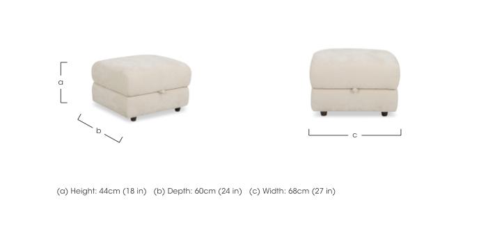 Nest Small Fabric Storage Footstool in  on Furniture Village