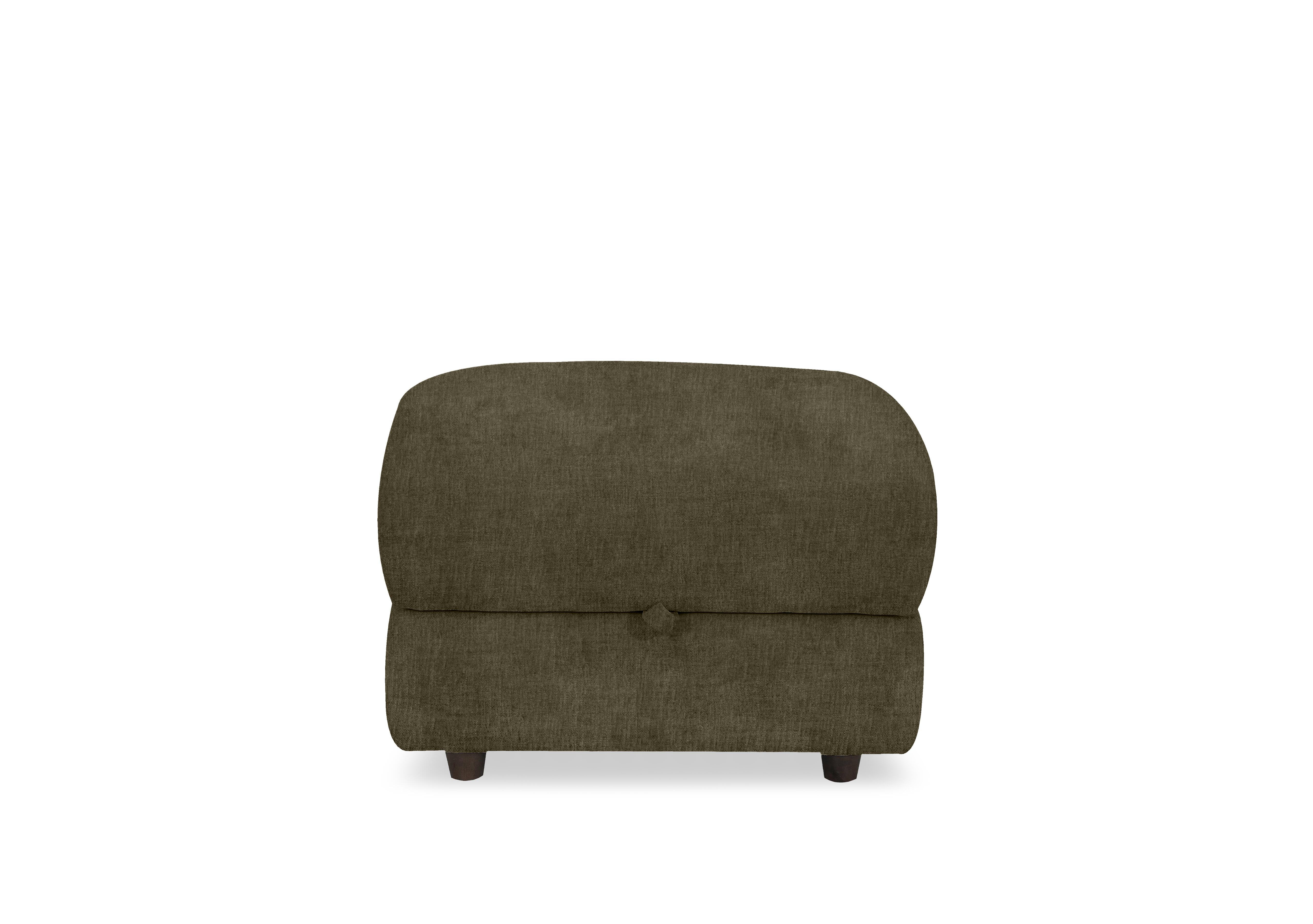 Nest Small Fabric Storage Footstool in Fab-Crn-R105 Olive on Furniture Village