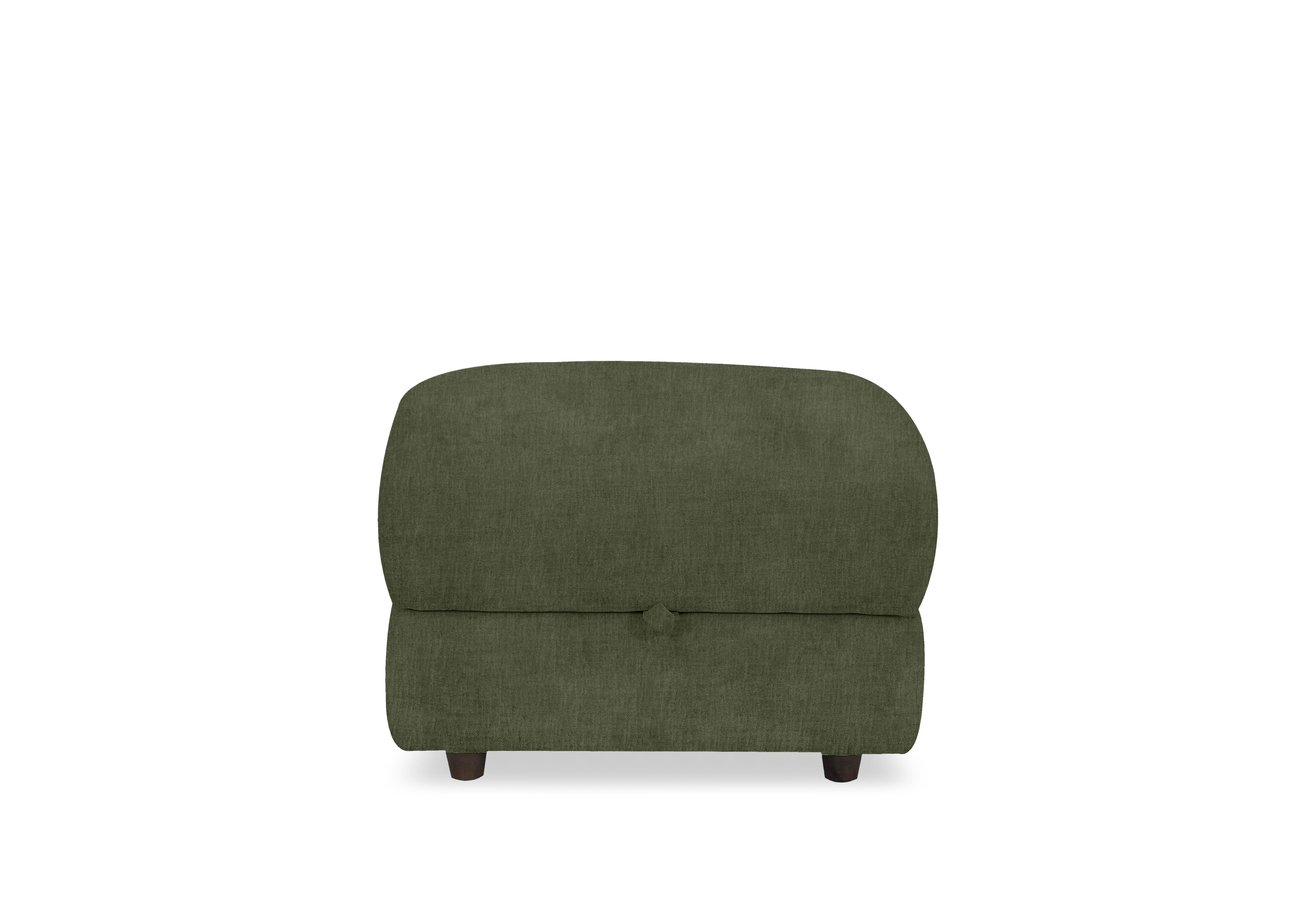 Nest Small Fabric Storage Footstool in Fab-Crn-R353 Forrest Green on Furniture Village