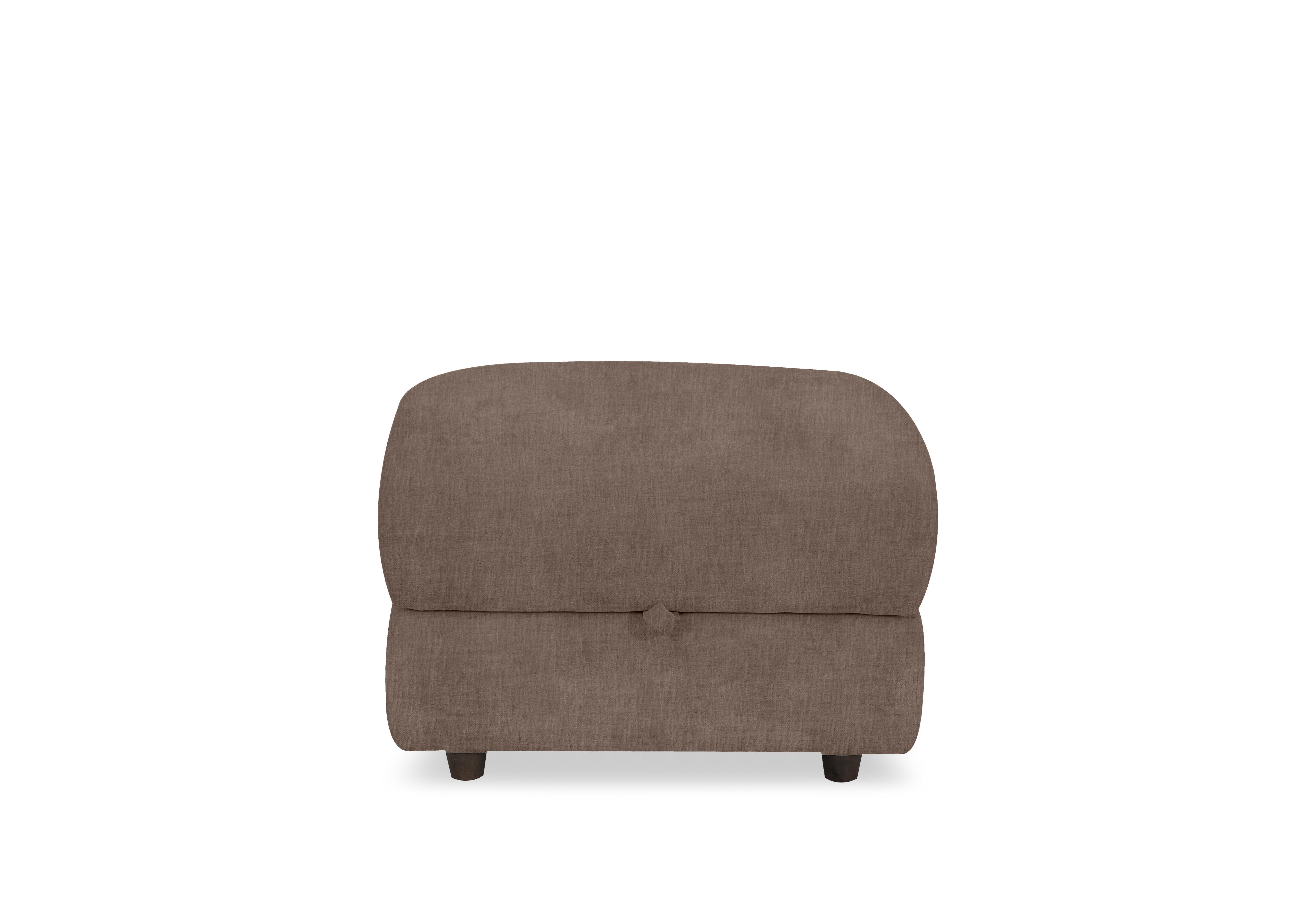 Nest Small Fabric Storage Footstool in Fab-Crn-R431 Brown on Furniture Village
