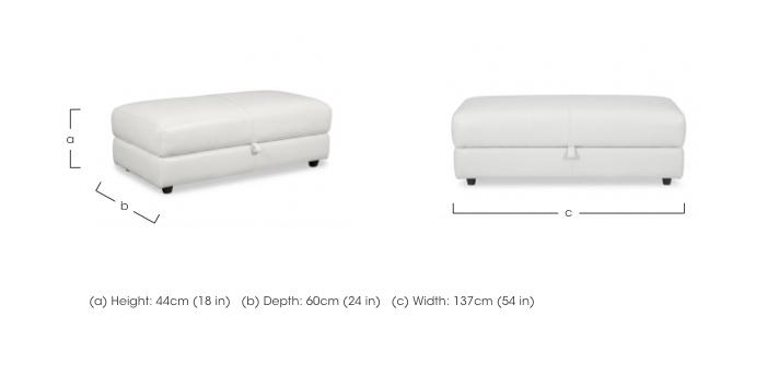 Nest Large Leather Storage Footstool in  on Furniture Village